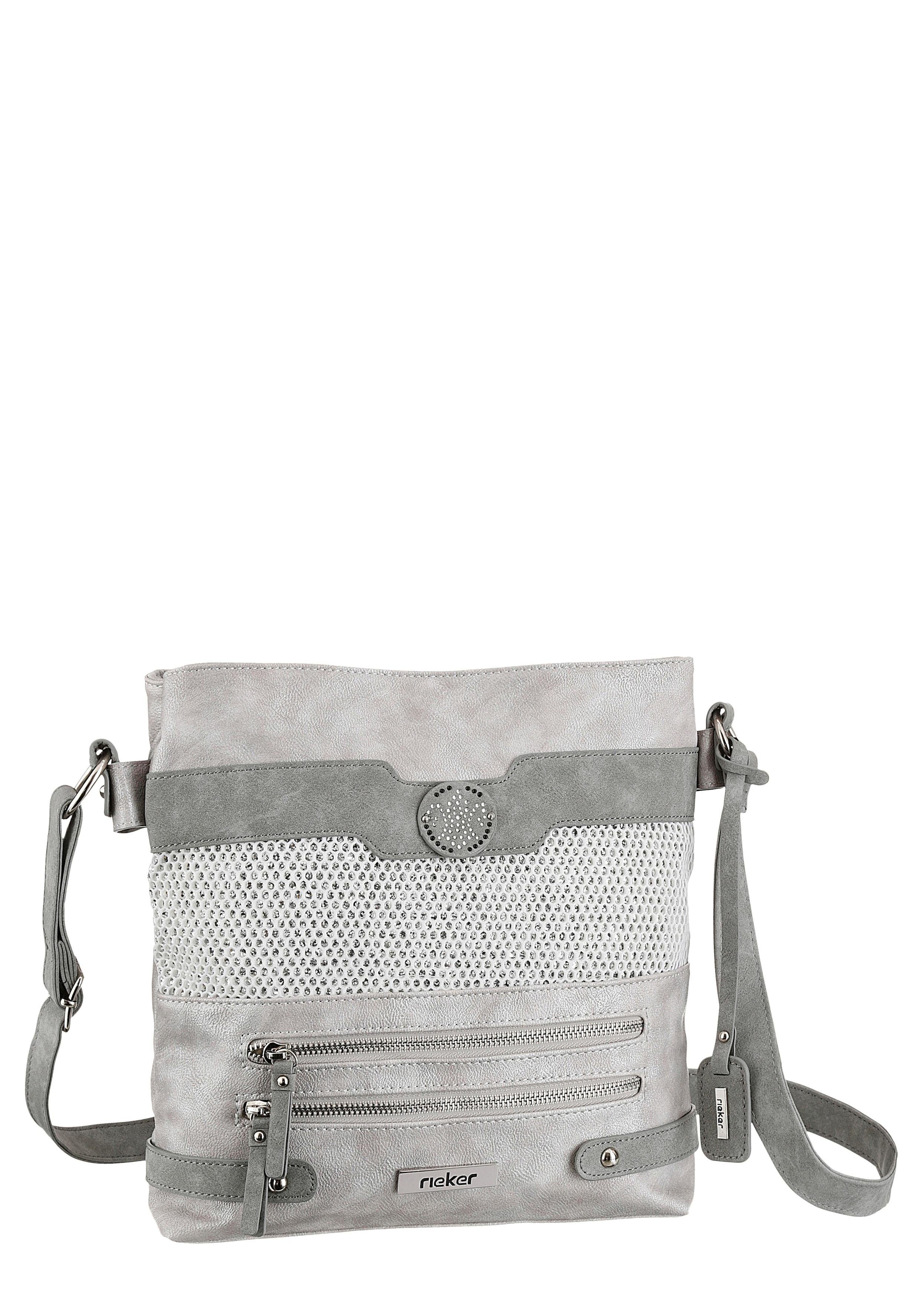 Rieker Umhängetasche , Schultertasche, Damen-Tasche mit praktischem Reißverschluss-Rückfach