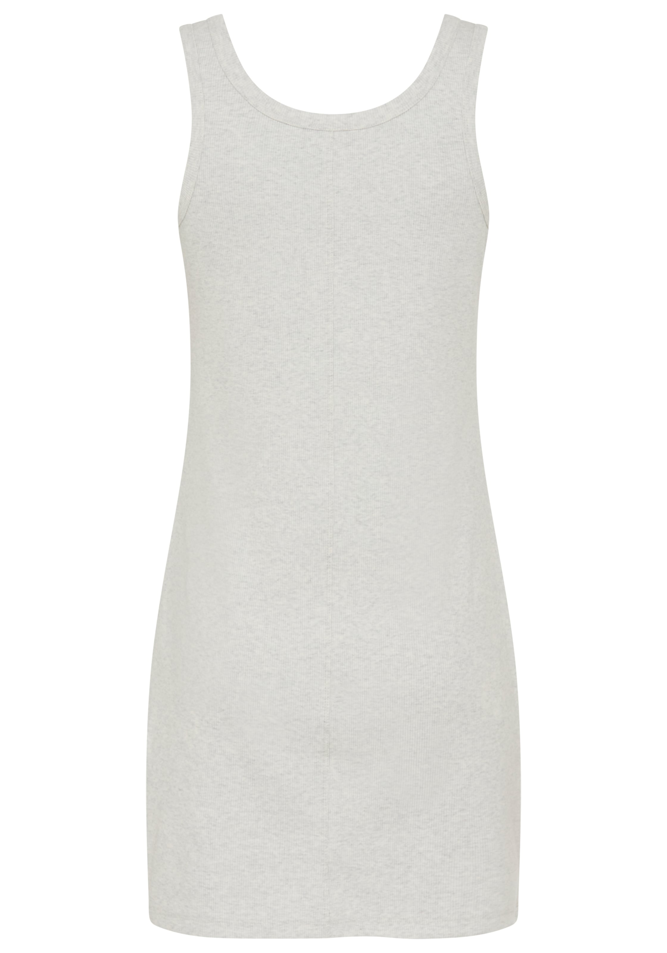 Calvin Klein Jeans Minikleid »WOVEN LABEL BABY RIB MINI« Ohne Tasche Figurbetonte Passform mit Rundhalsausschnitt