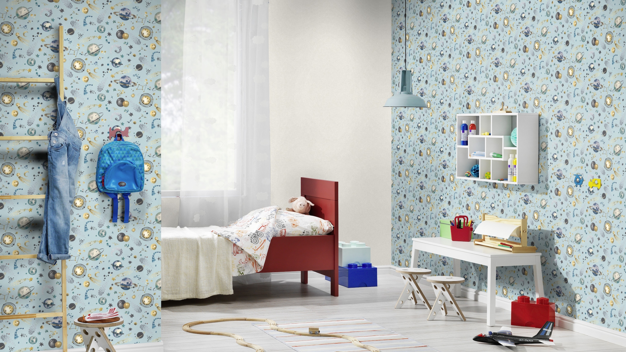 Rasch Kindertapete uni glatt