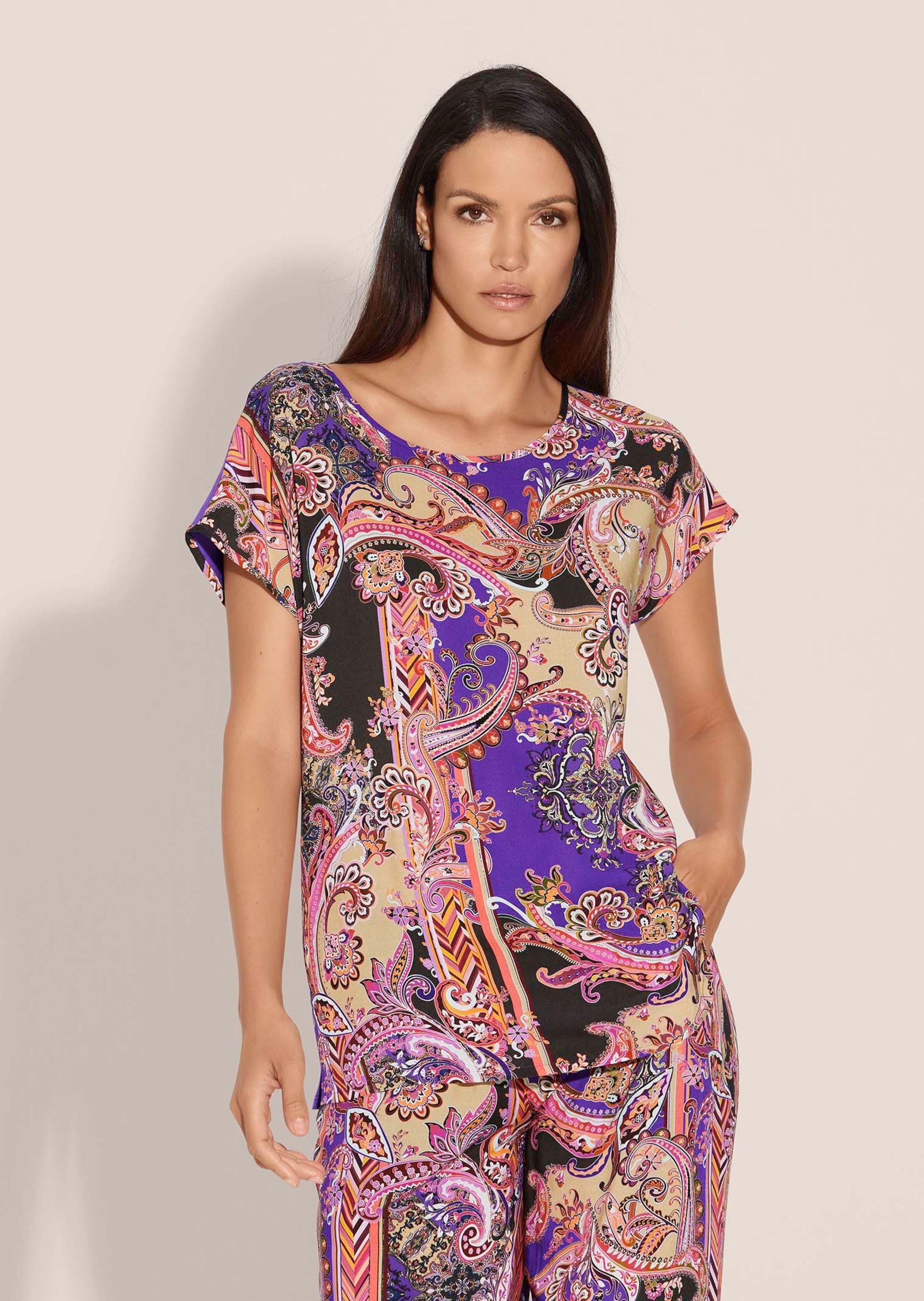 MADELEINE Shirtbluse »Blusenshirt Shirtbluse mit Unikat-Print«