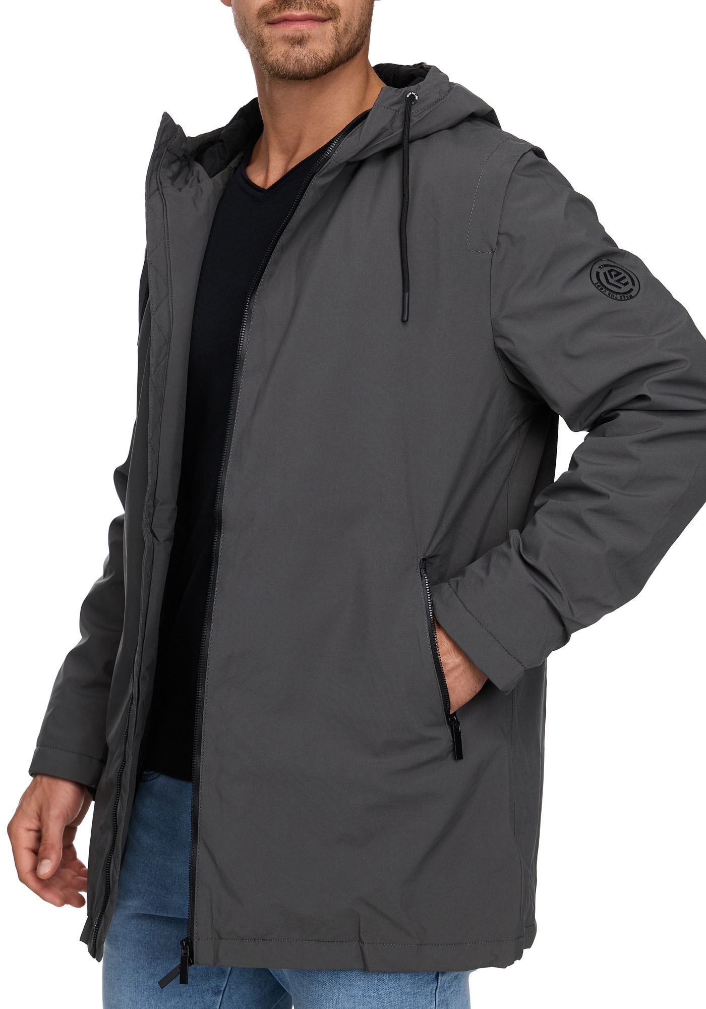 Indicode Langjacke »INChanto«, mit Kapuze
