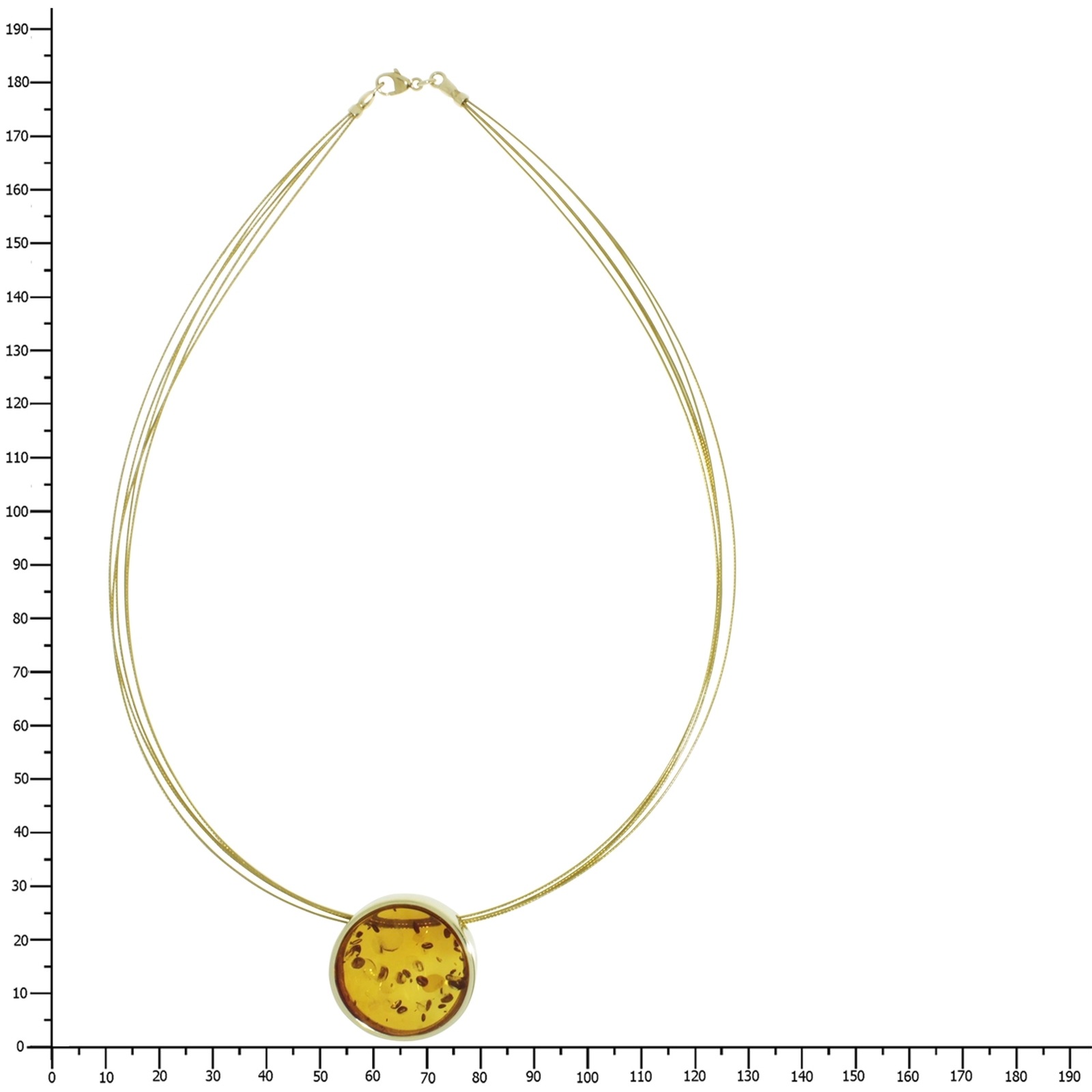 OSTSEE-SCHMUCK Kette mit Anhänger »- Gleiter-Frouke 24 mm - Gold 333/000 - Bernstein«