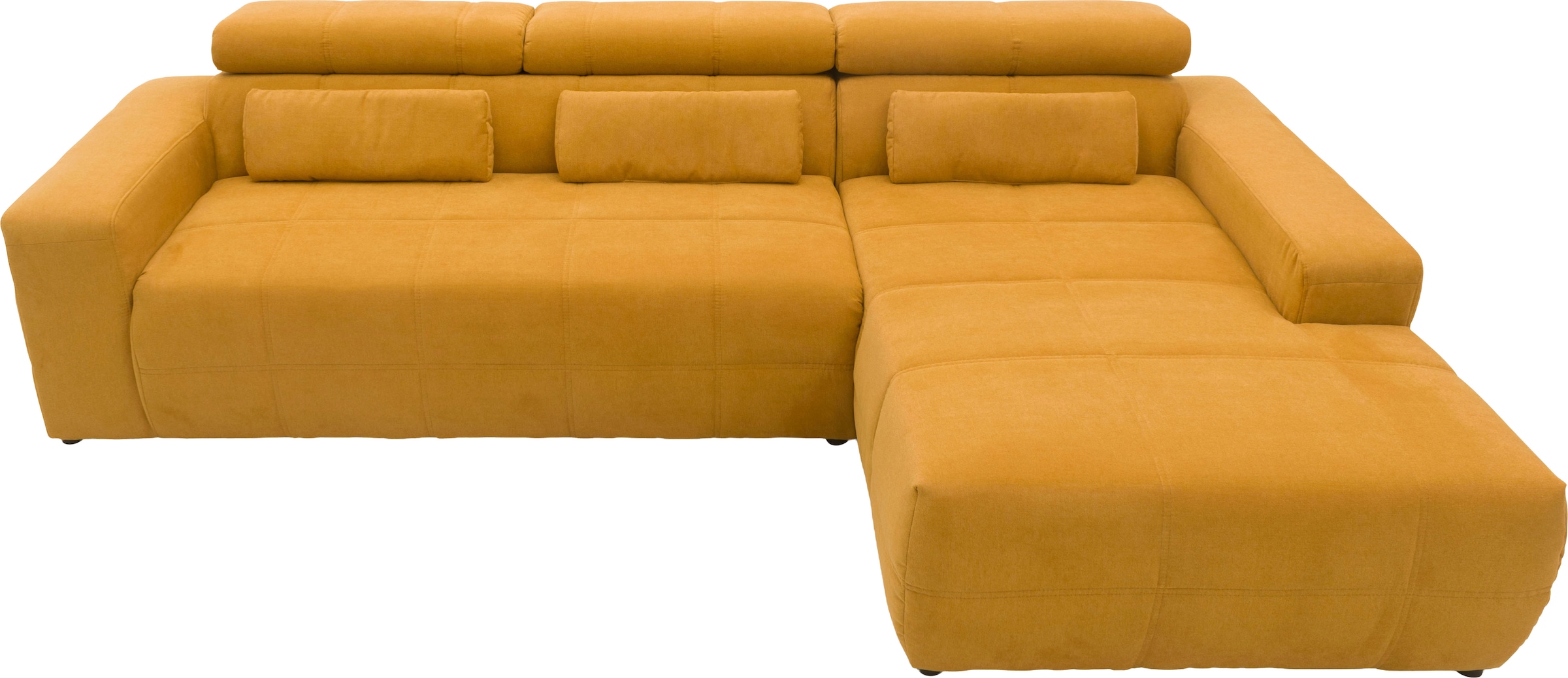 OTTO home Ecksofa »Ballerup 235 x 175 cm, auch mit verstellbarer Sitztiefe« Kopfteile verstellbar, aus pflegeleichtem, weichem Bezugsstoff, L-Form