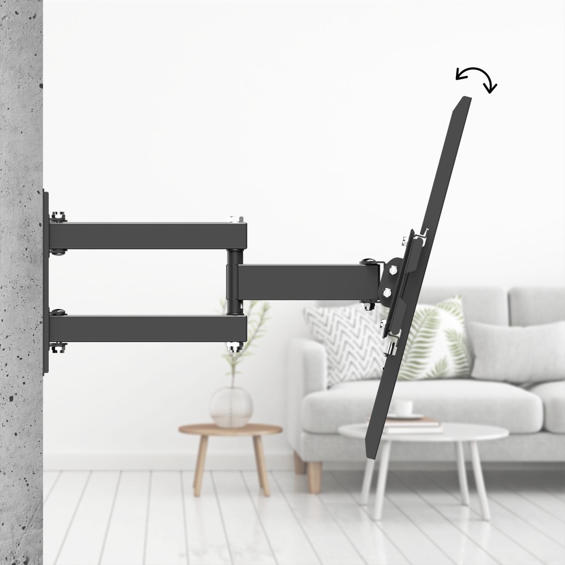 Hama TV-Wandhalterung »TV Wandhalter schwenkbar, neigbar, ausziehbar 43, 55, 58, 65, bis 75"« bis 191 cm Zoll von 32-75 Zoll, mit Kabelmanager