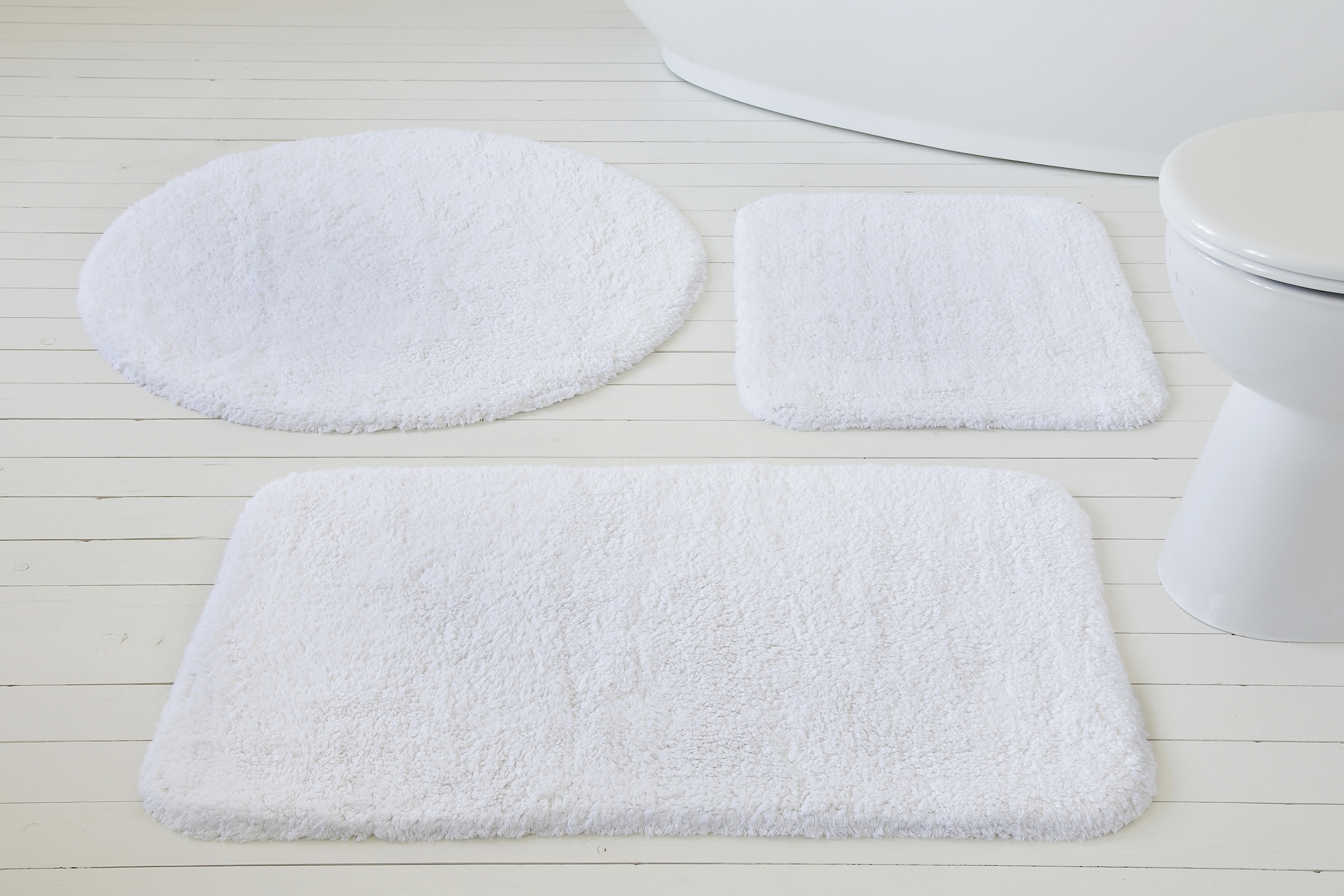 my home Badematte »Kian«, fußbodenheizungsgeeignet, Badvorleger, Badteppich aus 100%Baumwolle, weich, waschbar, saugfähig
