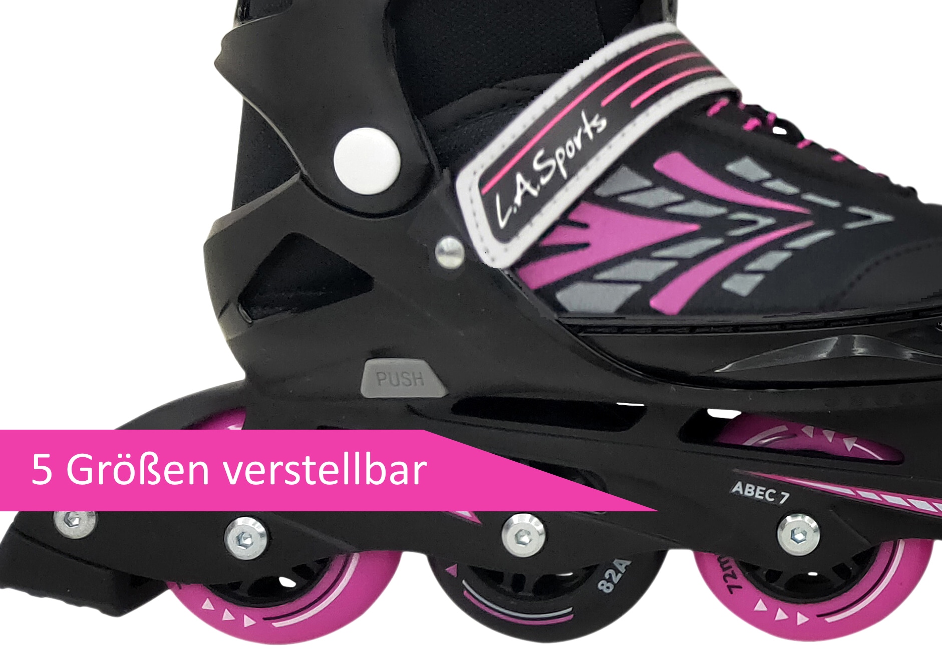 L.A. Sports Inlineskates »Inliner Skate Softboot Kinder Jugendliche Größenverstellung«