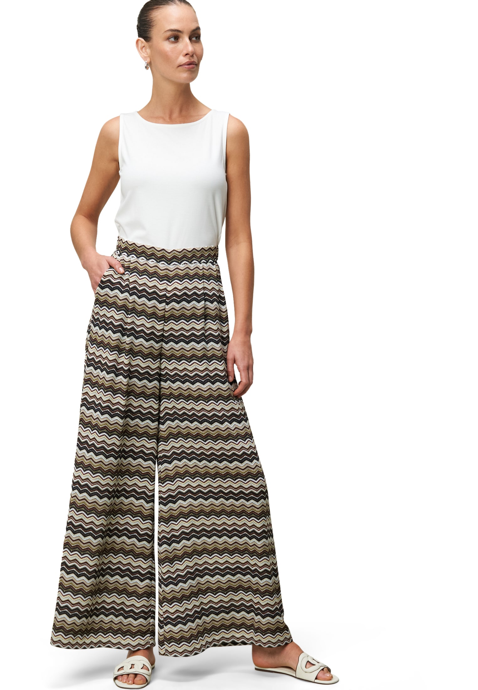 Zero Jumpsuit »Jumpsuit 2-in-1 Look Zickzackmuster«