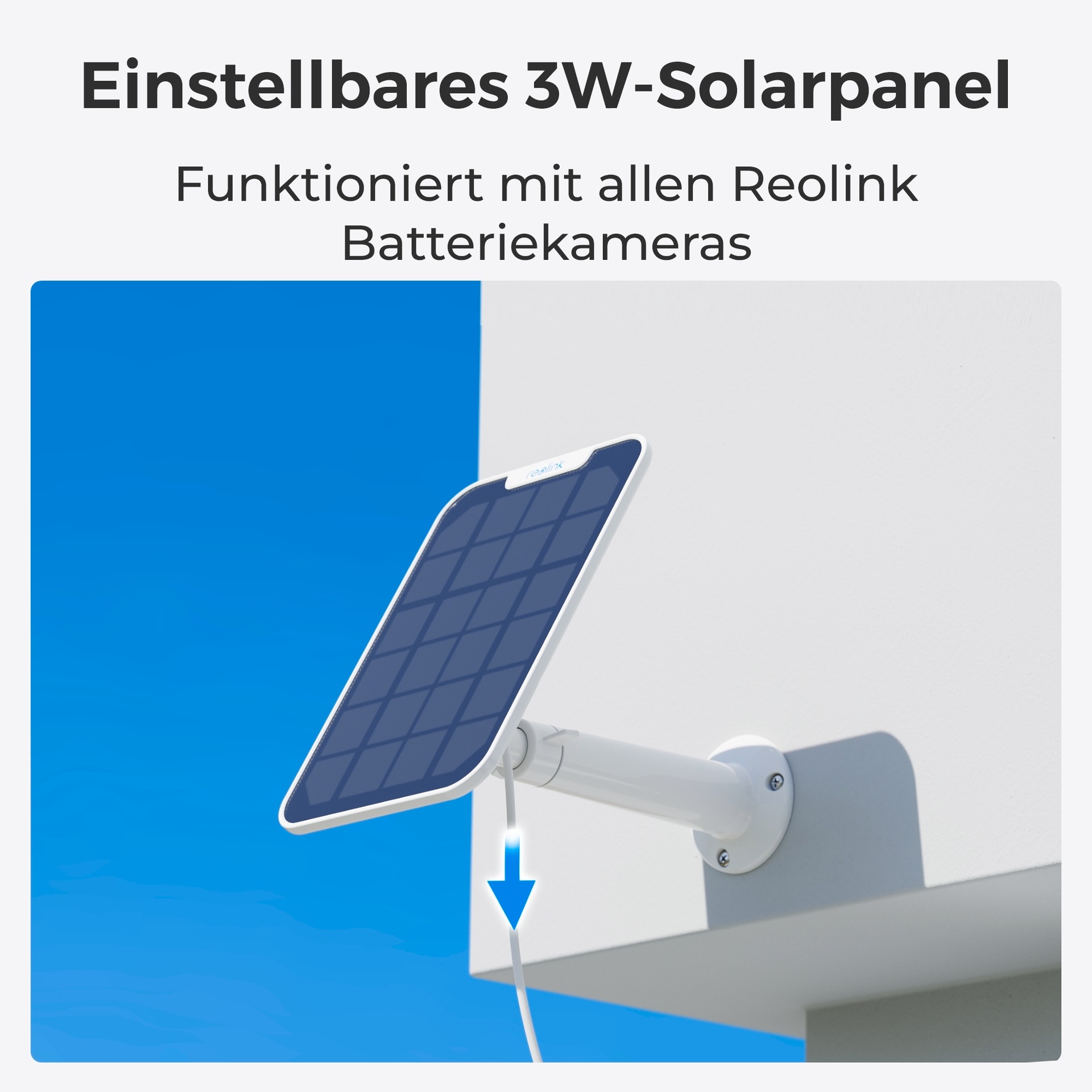 Reolink Überwachungskamera »Argus Serie B330-B - 5MP Akkukamera mit Person/Fahrzeug/Tiererkennung«, Außenbereich, solarbetrieben, Farbnachtsicht, 2,4/5GHz WLAN