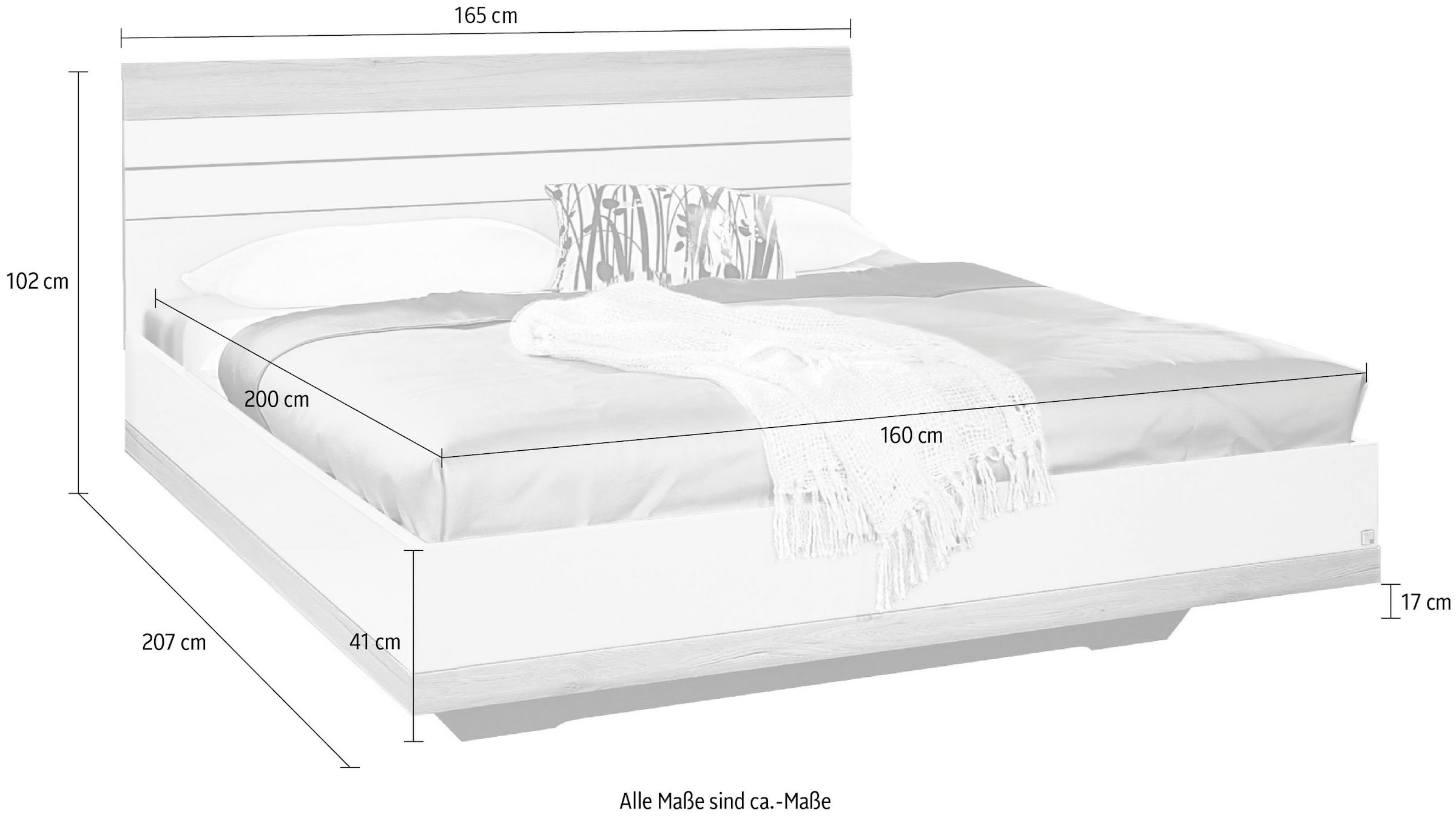 rauch Futonbett »Tarragona«, mit Farb-Absetzungen in komfortabler Sitzhöhe MADE IN GERMANY