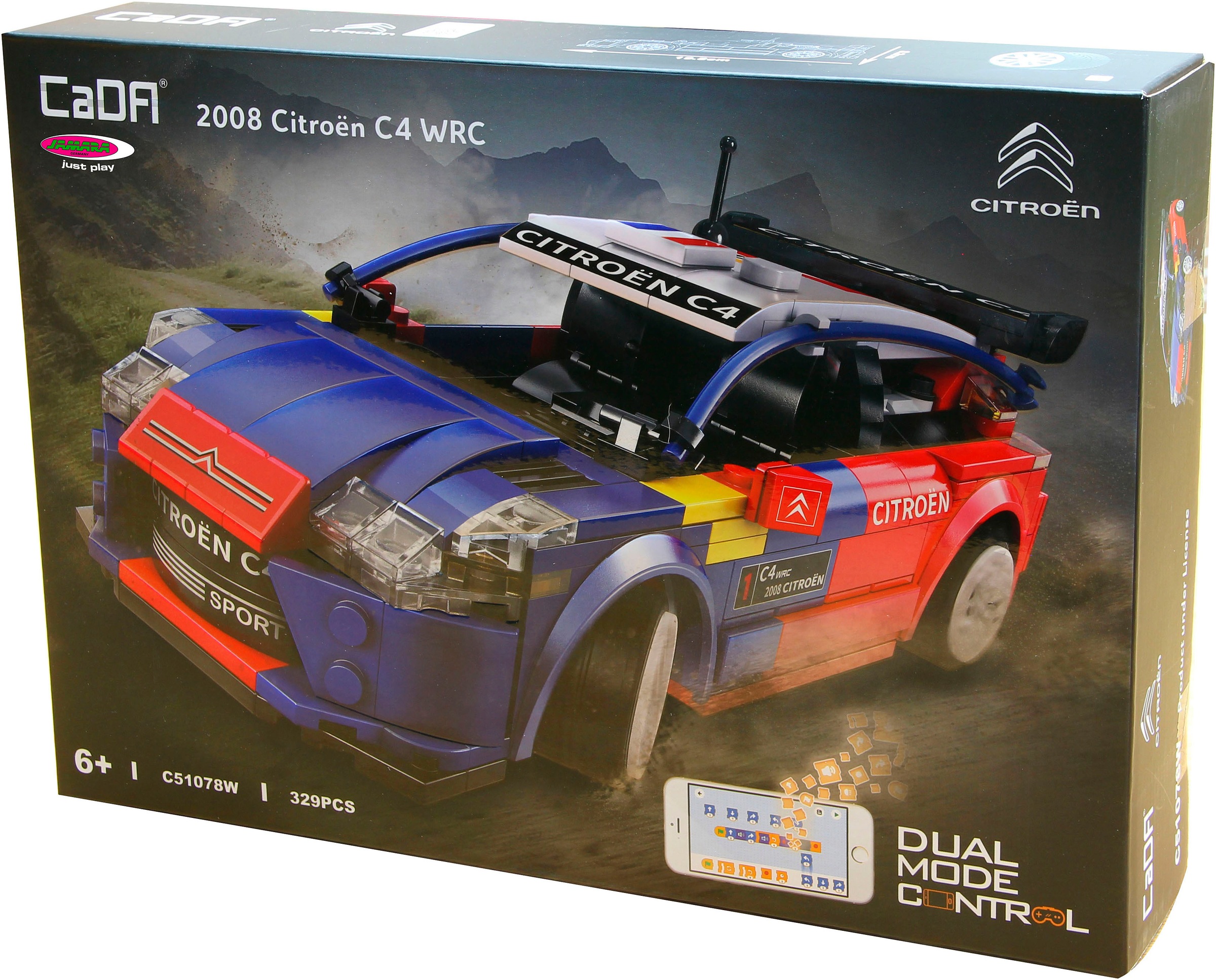 Jamara RC-Auto »CaDA, 2008 Citroën C4 WRC 1:20 2,4GHz Bricks«