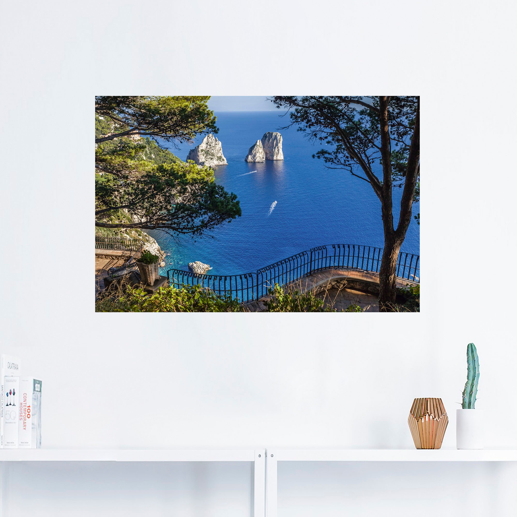 Artland Wandbild »Faraglione-Felsen auf Capri, Italien«, Meer Bilder, (1 St.), als Alubild, Outdoorbild, Leinwandbild, Poster, Wandaufkleber