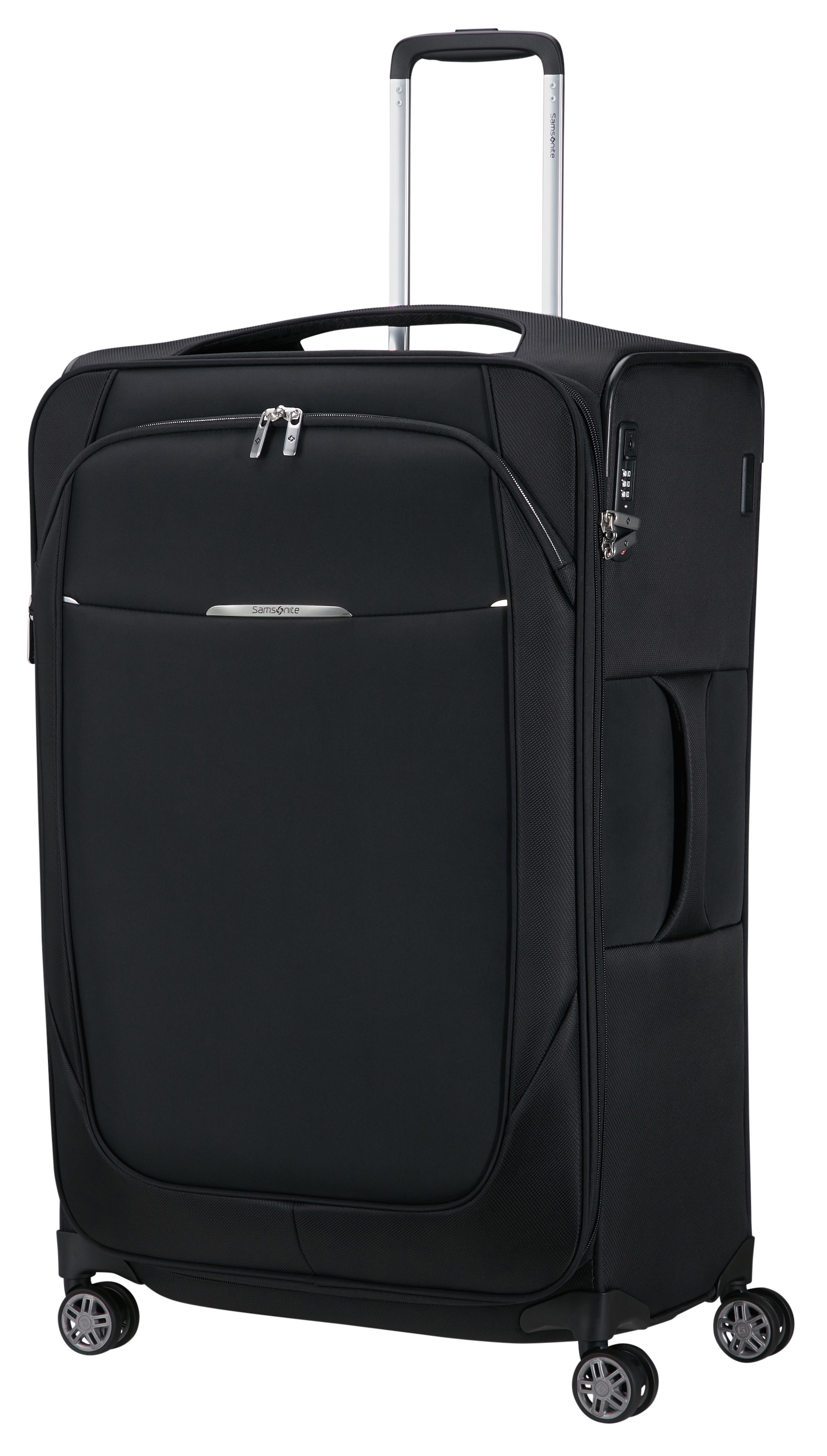 Samsonite Weichgepäck-Trolley »RE-LITE, verschiedene Größen und Farben«, (Set, 2 St., mit 2 Packwürfeln), 4 Rollen, Reisekoffer TSA-Schloss Stickerbogen Volumenerweiterung Laptopfach