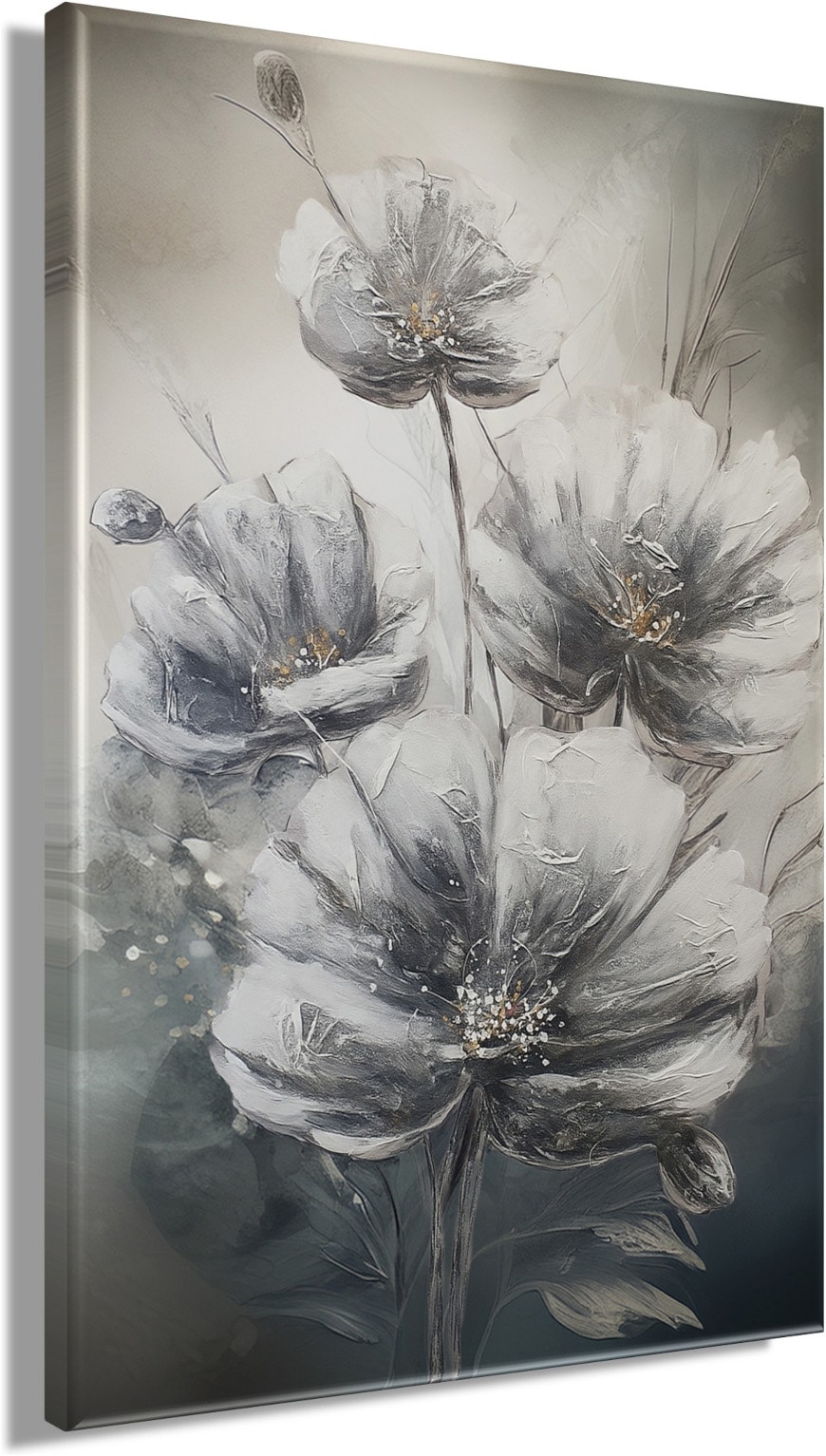 Bönninghoff Bild »BLUMEN 78x118 cm – Leinwandbild Keilrahmen Deko modern«