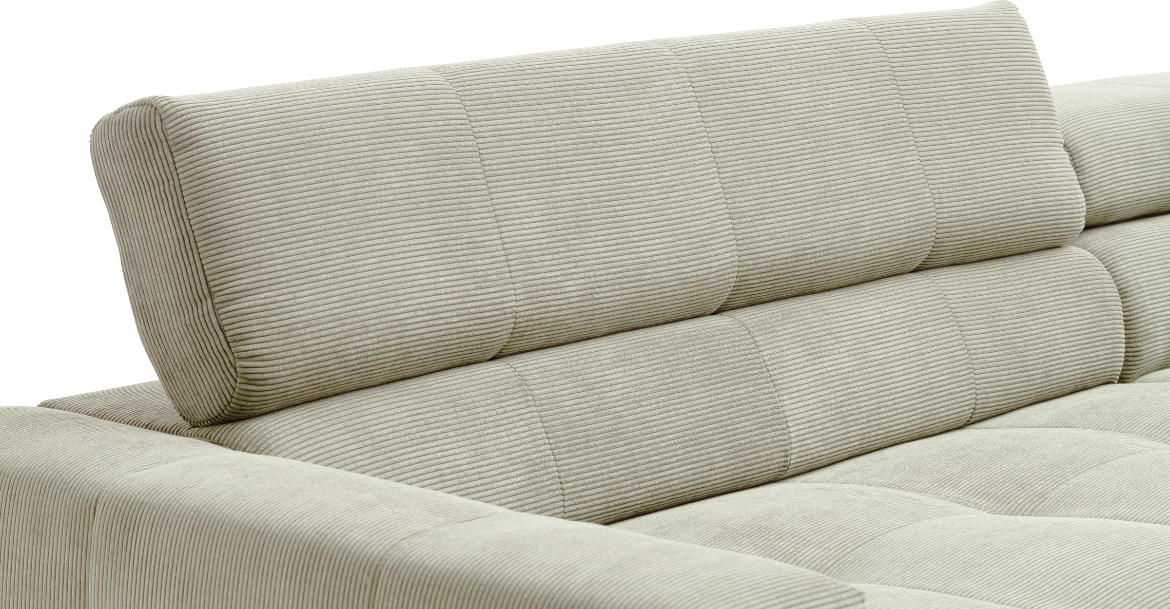 Places of Style Ecksofa »Cleveland, L-Form, incl. Kopfteilverstellung, Breite 276 cm«, wahlweise elektrischer Sitzvorzug
