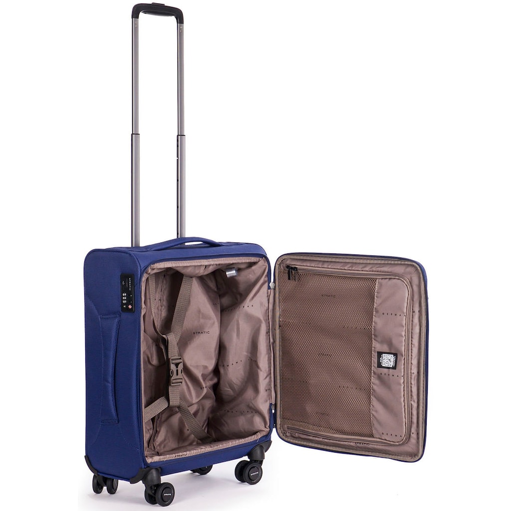 Stratic Weichgepäck-Trolley »Stratic Light + S, dark blue«, 4 Rollen