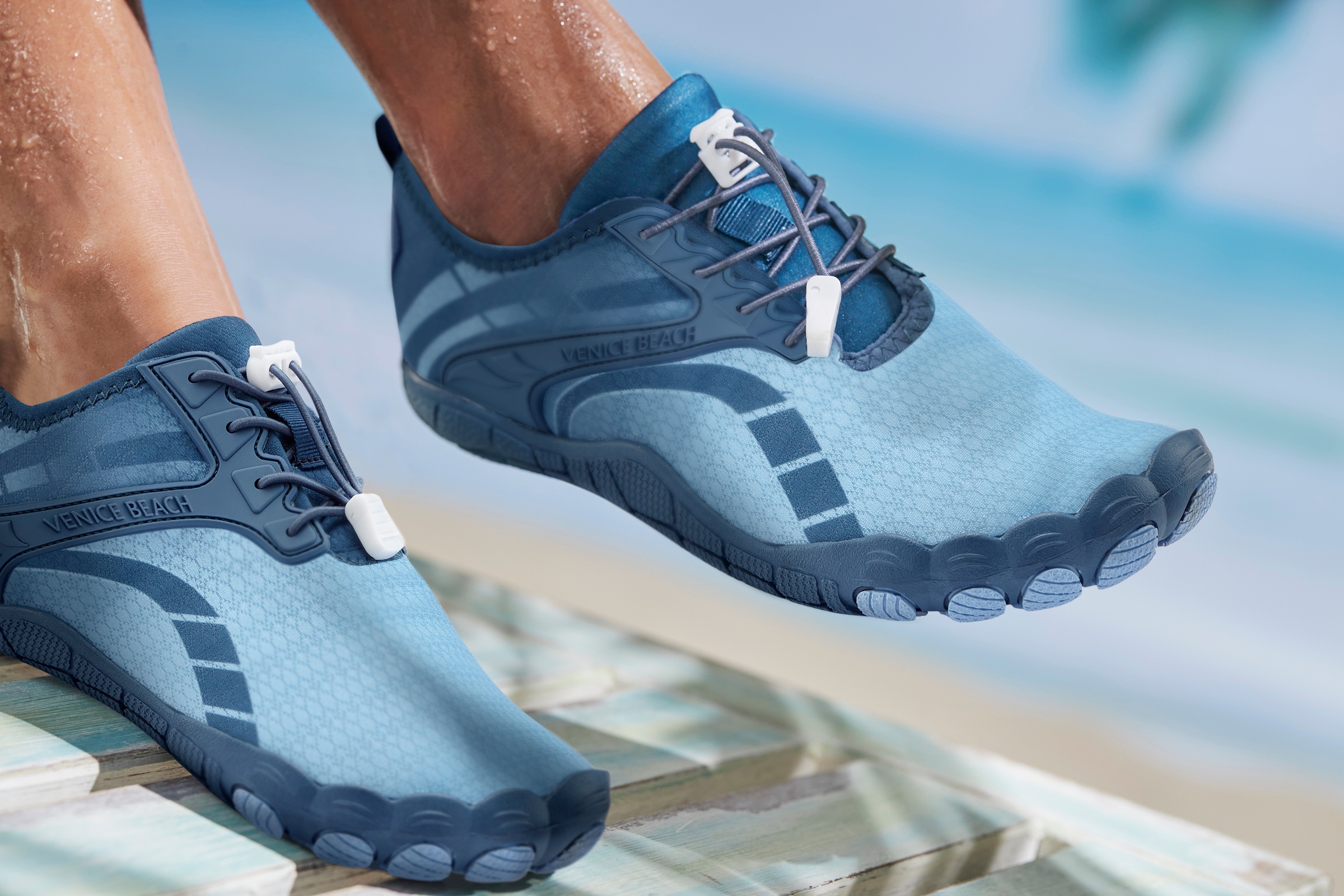Venice Beach Aquaschuh, mit Kordelzug, Badeschuh, Slipper, Wasserschuh, Unisex VEGAN