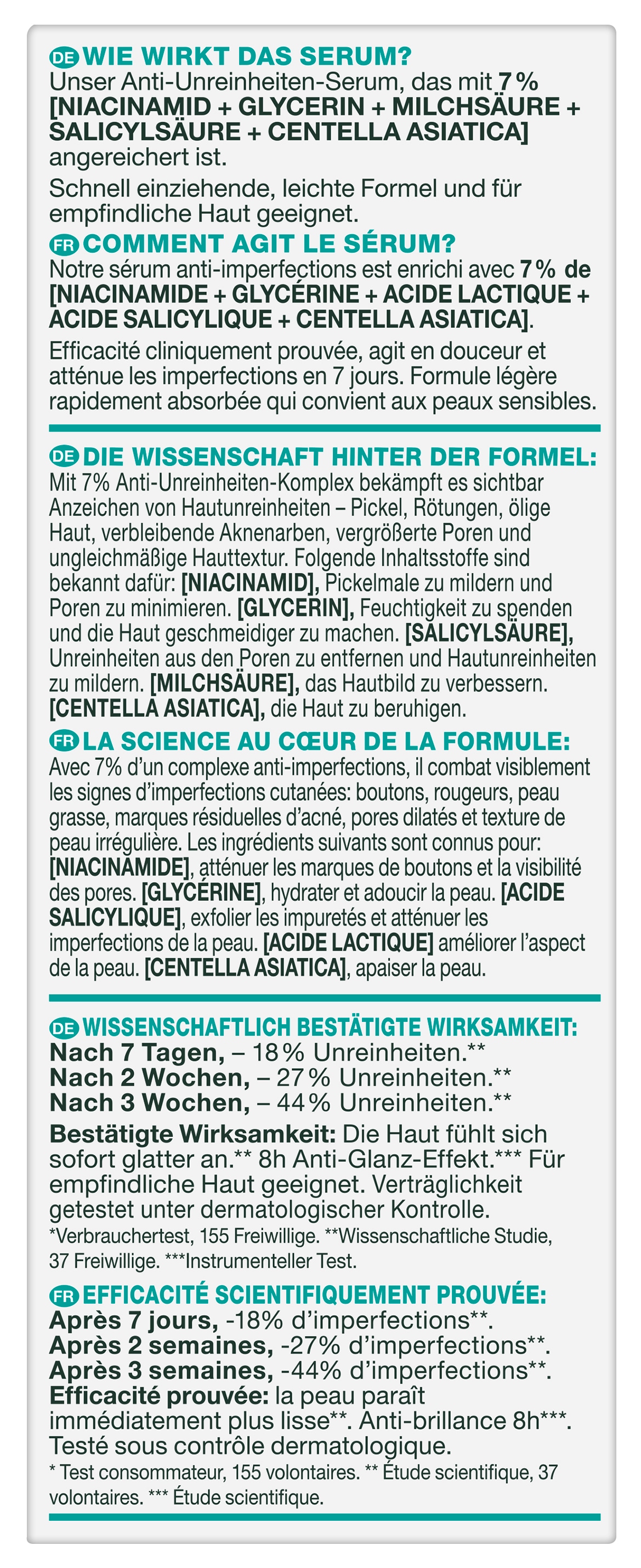 GARNIER Gesichtsreinigungsgel »Garnier Hautklar Salicylic 7-Day Clinical Anti-Unreinheiten Serum«