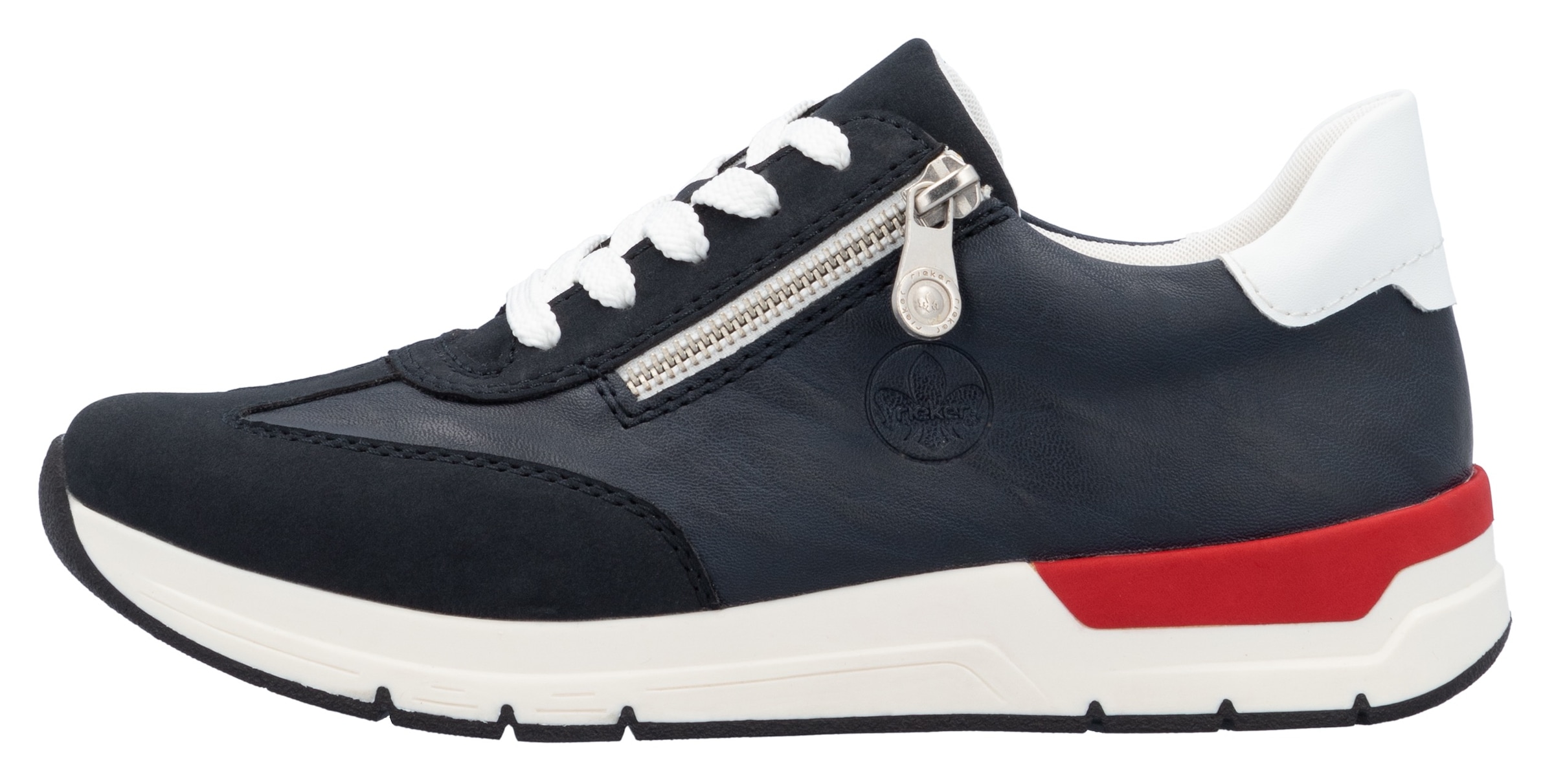 Rieker Keilsneaker, Halbschuh, Freizeitschuh, Schnürschuh mit seiltichem Reißverschluss