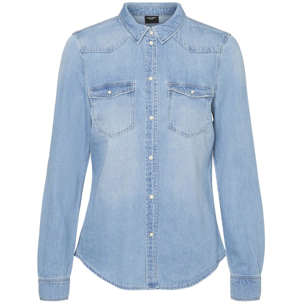 Vero Moda Jeansbluse »VMMARIA LS DENIM SLIM SHIRT MIX NEW«