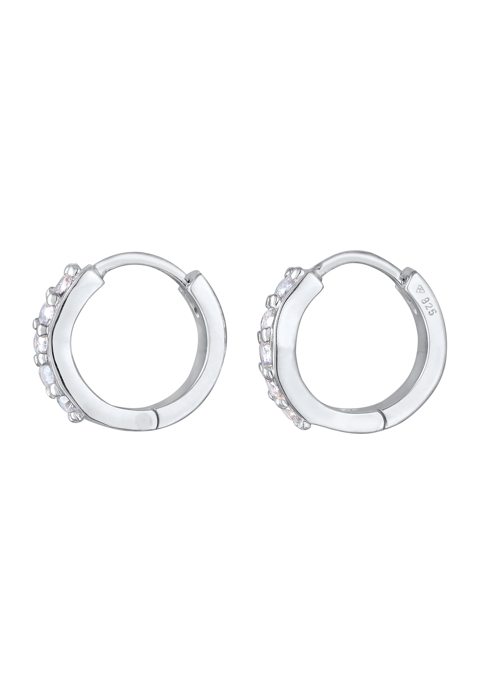 Elli DIAMONDS Paar Creolen »Ohrringe Creolen Lab Grown Diamanten (0.07 ct) 925 Silber«