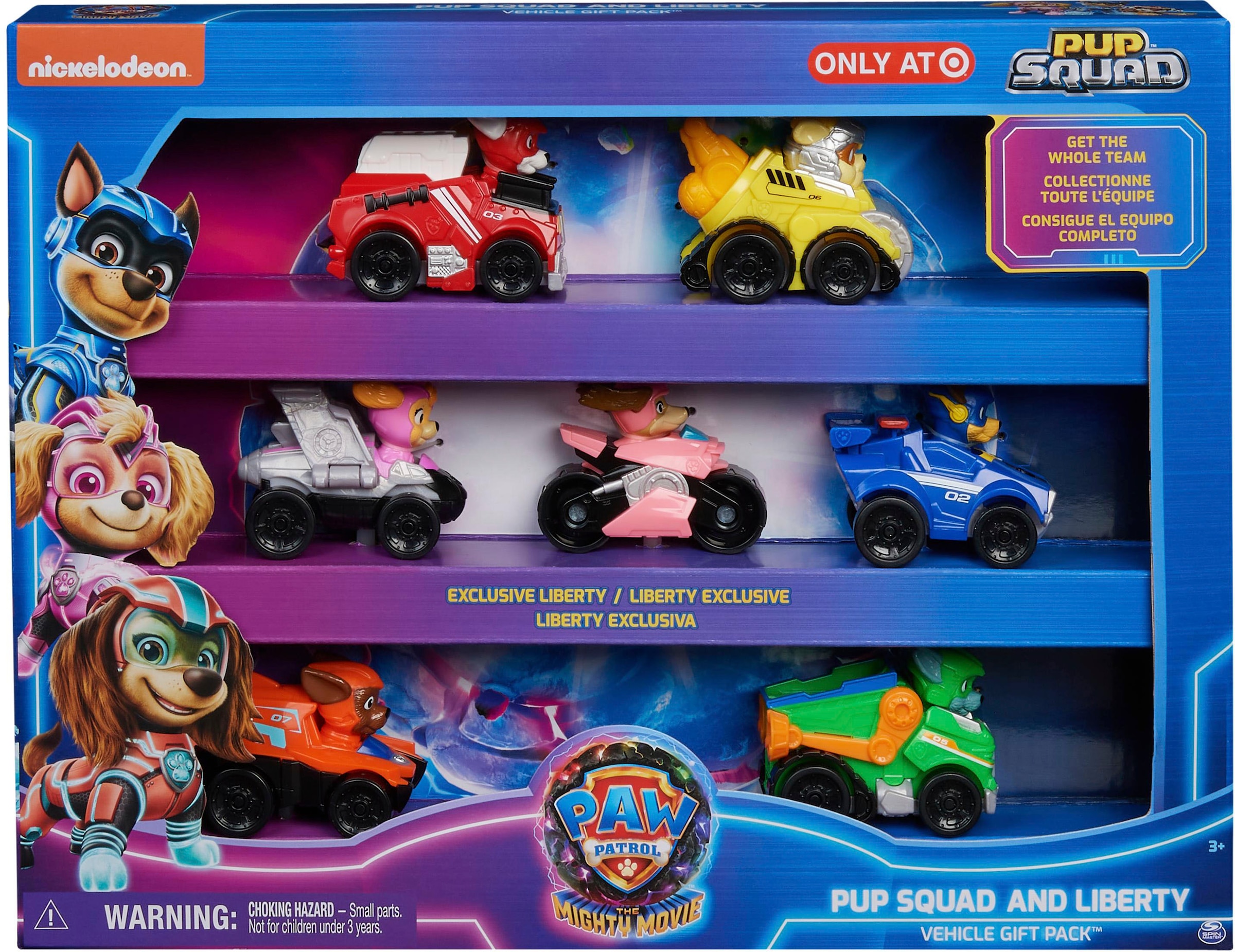 Der Spielzeug-Auto Pup Kinofilm tlg.) Squad »PAW bei Racers-Geschenkset«, Master (Set, Spin 7 Mighty Patrol,