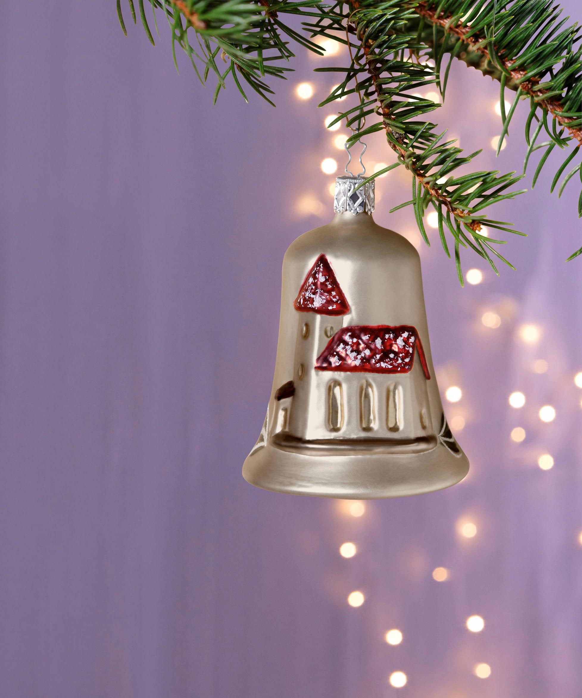 INGE-GLAS® Christbaumschmuck »Kirchenglocke«, (1 tlg.), mundgeblasen