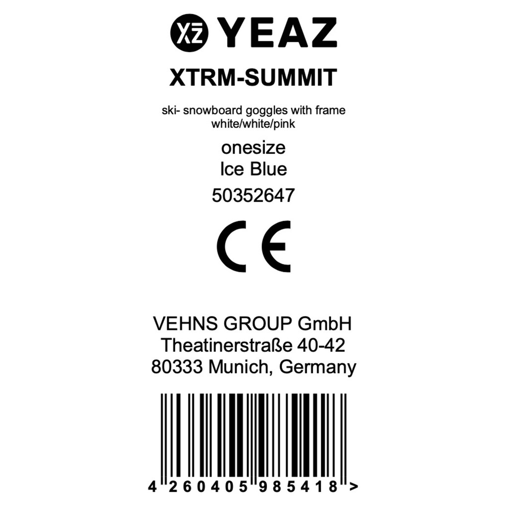 YEAZ Snowboardbrille »Ski- Snowboardbrille mit Rahmen blau/pink verspiegelt XTRM-SUMMIT«