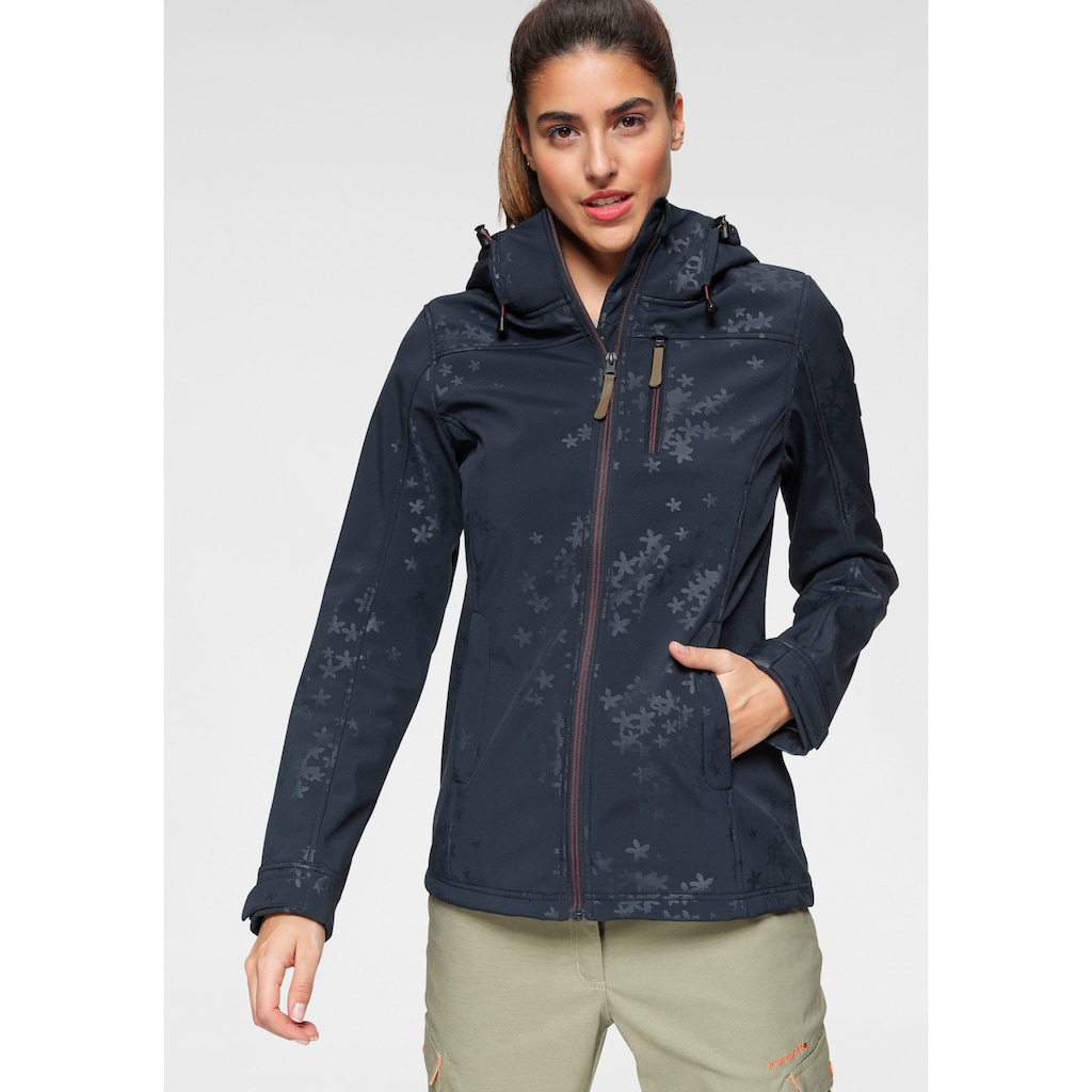 Polarino Softshelljacke, mit Kapuze