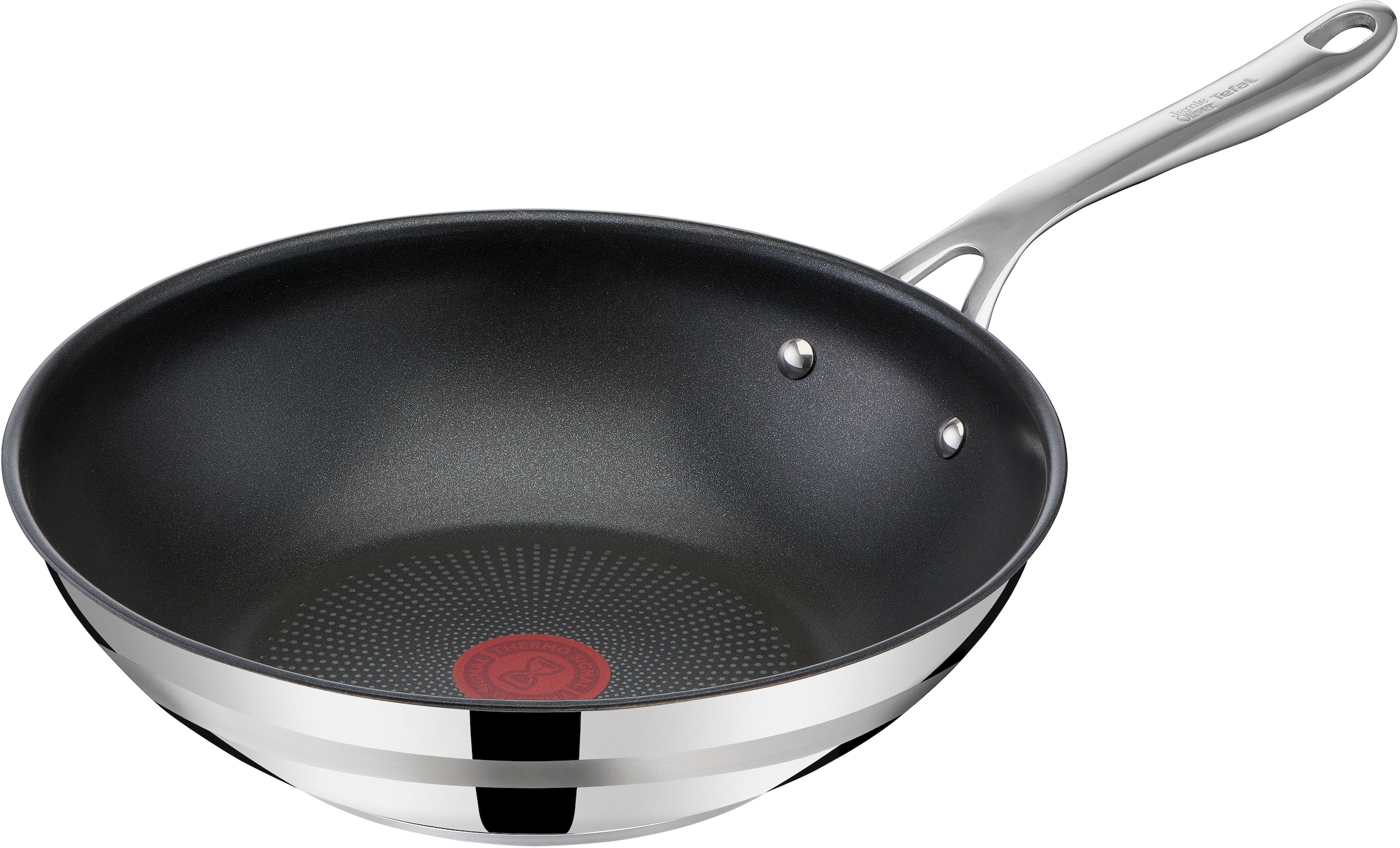 Wok »Jamie Oliver E31019 Cook Smart«, Edelstahl, Antihaftversiegelung, Thermo-Signal,...