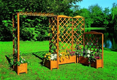 promadino Spalier mit Pflanzkasten, BxTxH: 69x32x210 cm