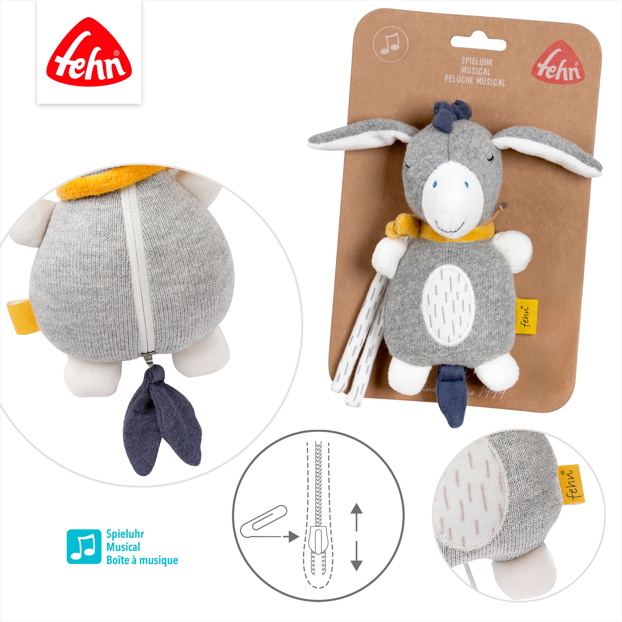 Fehn Spieluhr »Mini-Spieluhr Esel«