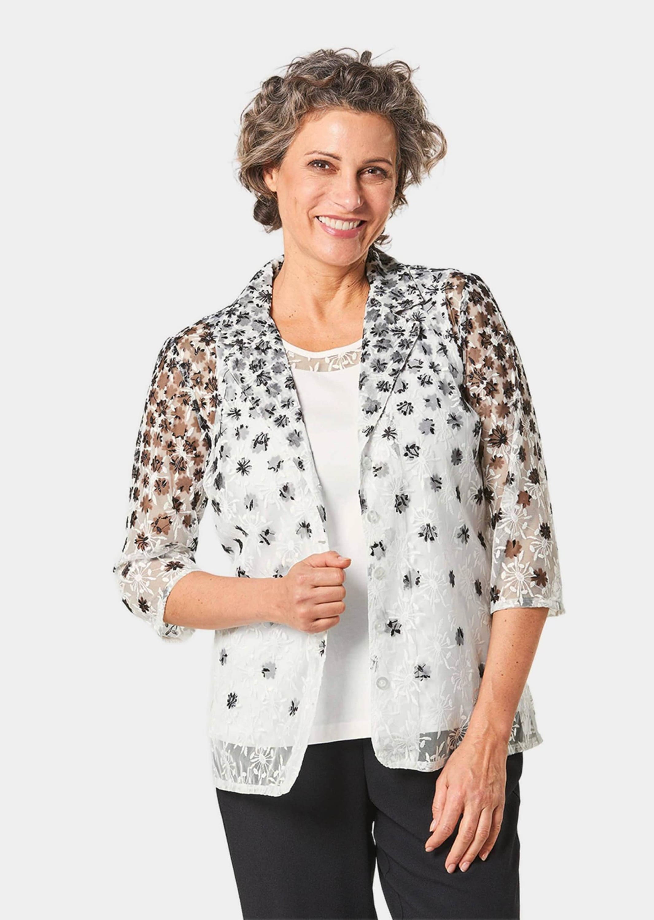 GOLDNER Klassische Bluse »Set (Spitzenbluse und Top) Attraktives Set aus Spitzenbluse und Jerseytop«