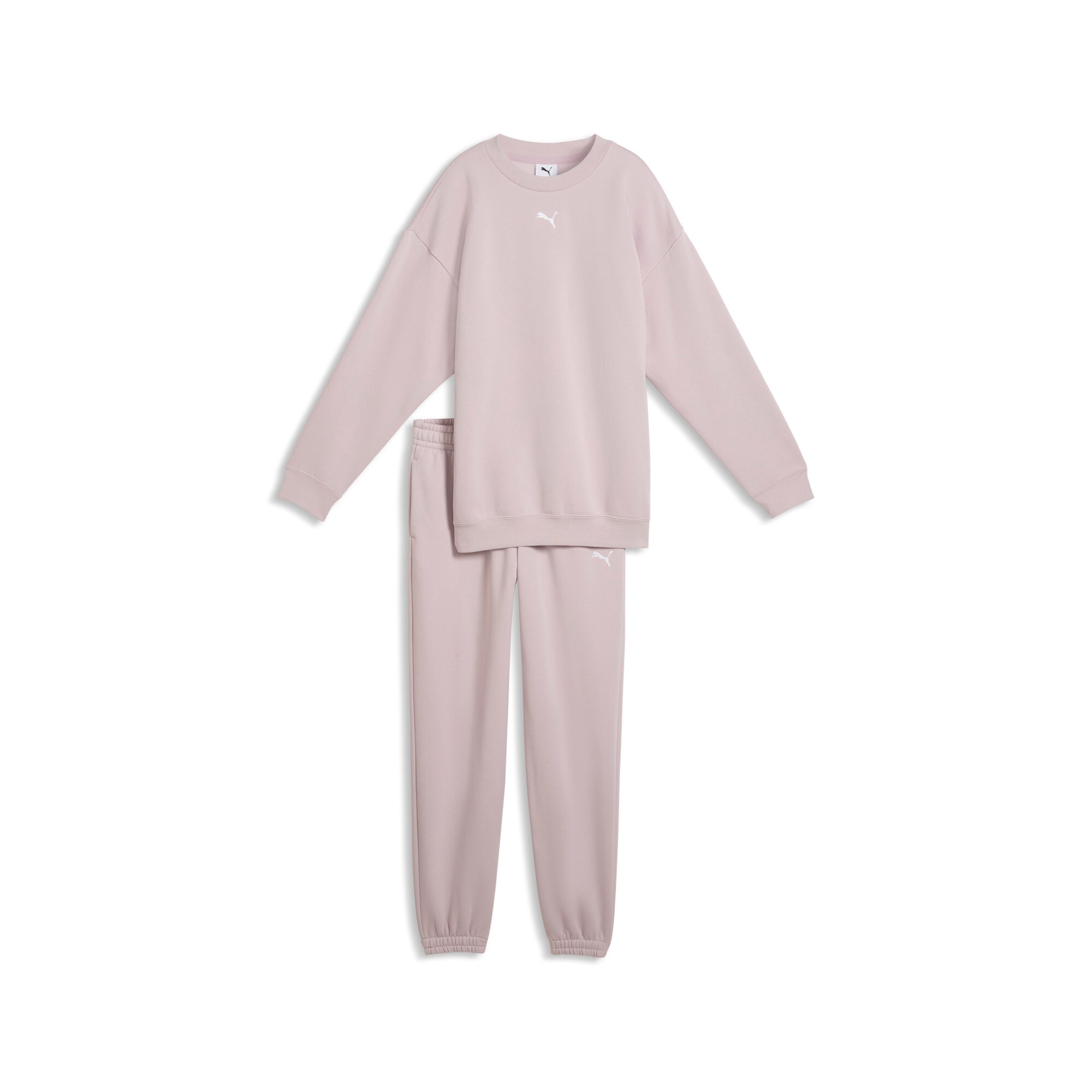 PUMA Trainingsanzug »LOUNGEWEAR OVERSIZED SWEAT SUIT FL G« 2 mit elastischem Bund, mit gerippten Bündchen, mit Seitentaschen