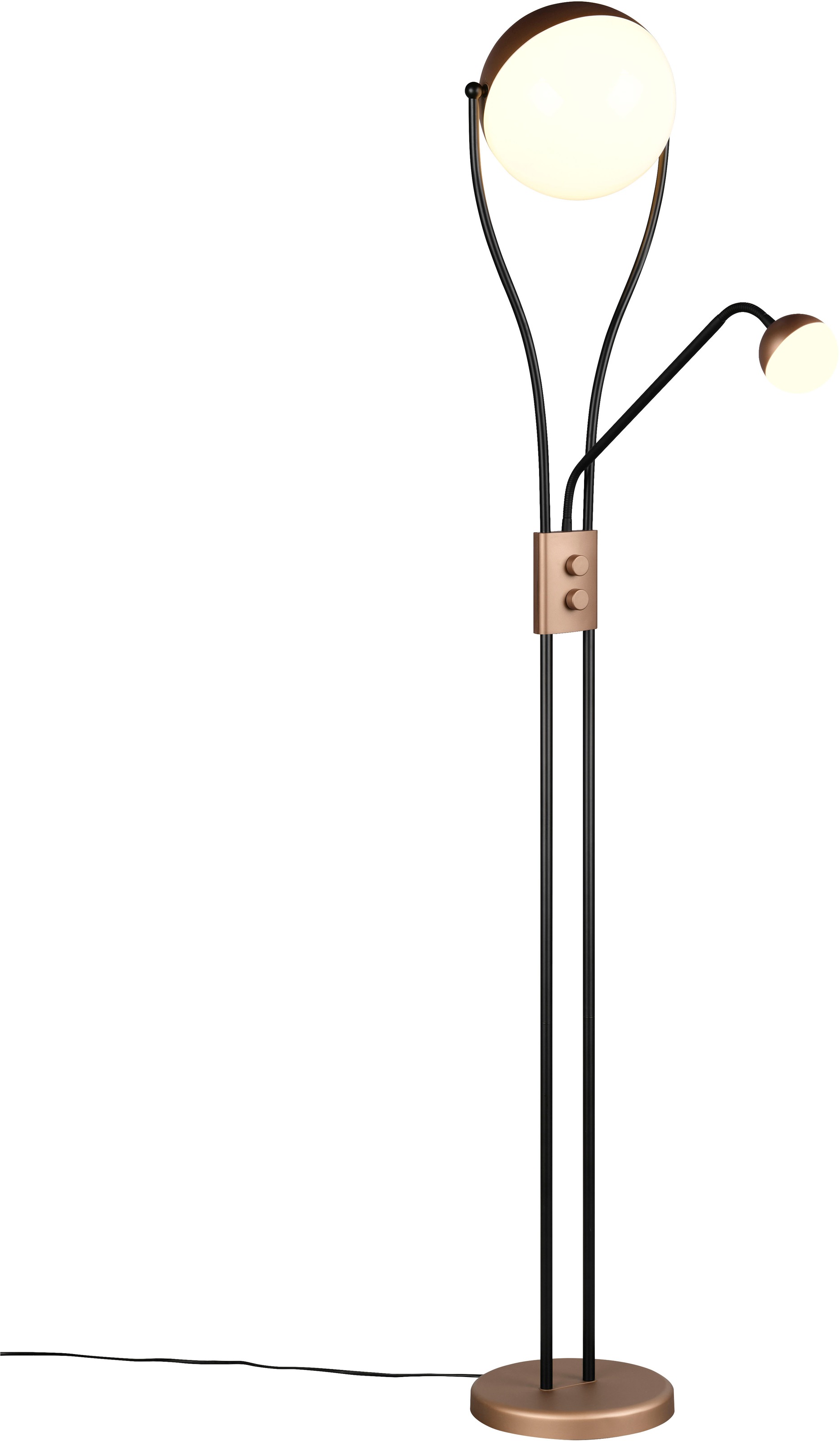 TRIO Leuchten LED Stehlampe »CHRIS, LED Stehleuchte, mit Lesearm, Drehdimmer« LED-Board 1 Stk. Warmweiß flexibles Leselicht getrennt schalten + dimmen, warmweißes Licht 3000K