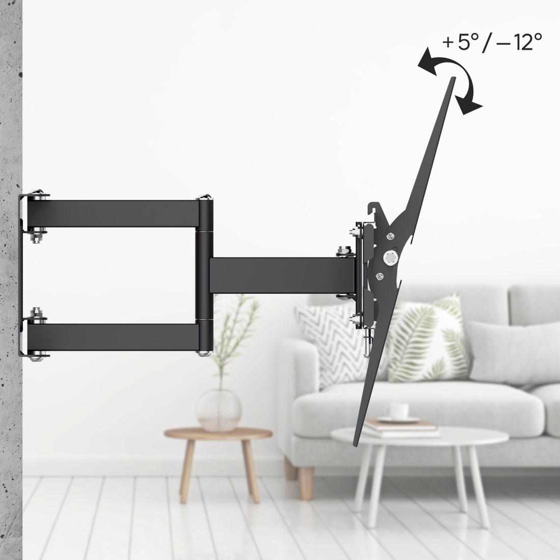 Hama TV-Wandhalterung »Halterung, schwenkbar, neigbar, ausziehbar von 48 - 122 (19" - 48")« bis 122 cm Zoll max. 20 kg