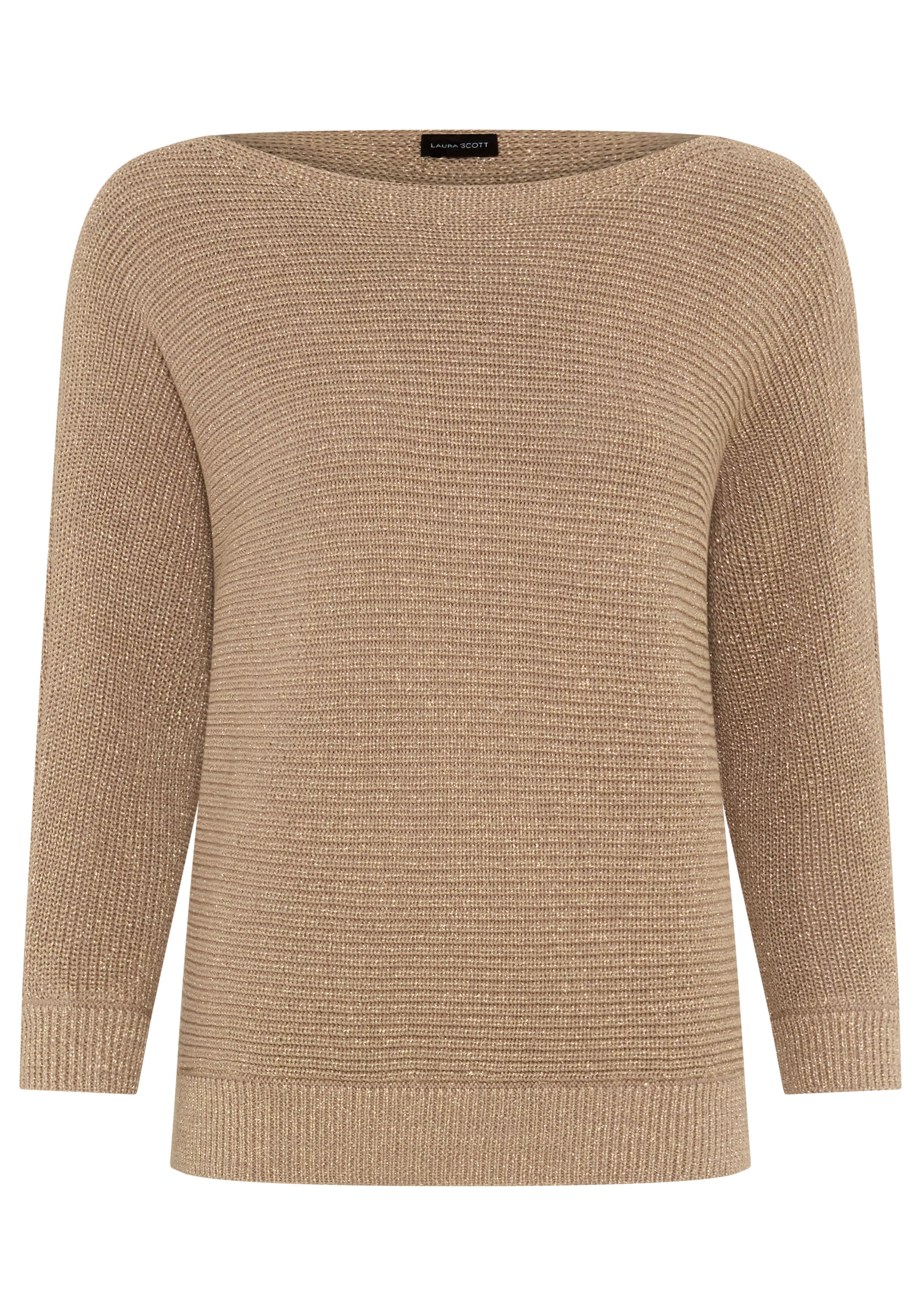 Laura Scott 3/4 Arm-Pullover »im sommerlichen Look« mit Glitzergarn und in lässigem Schnitt