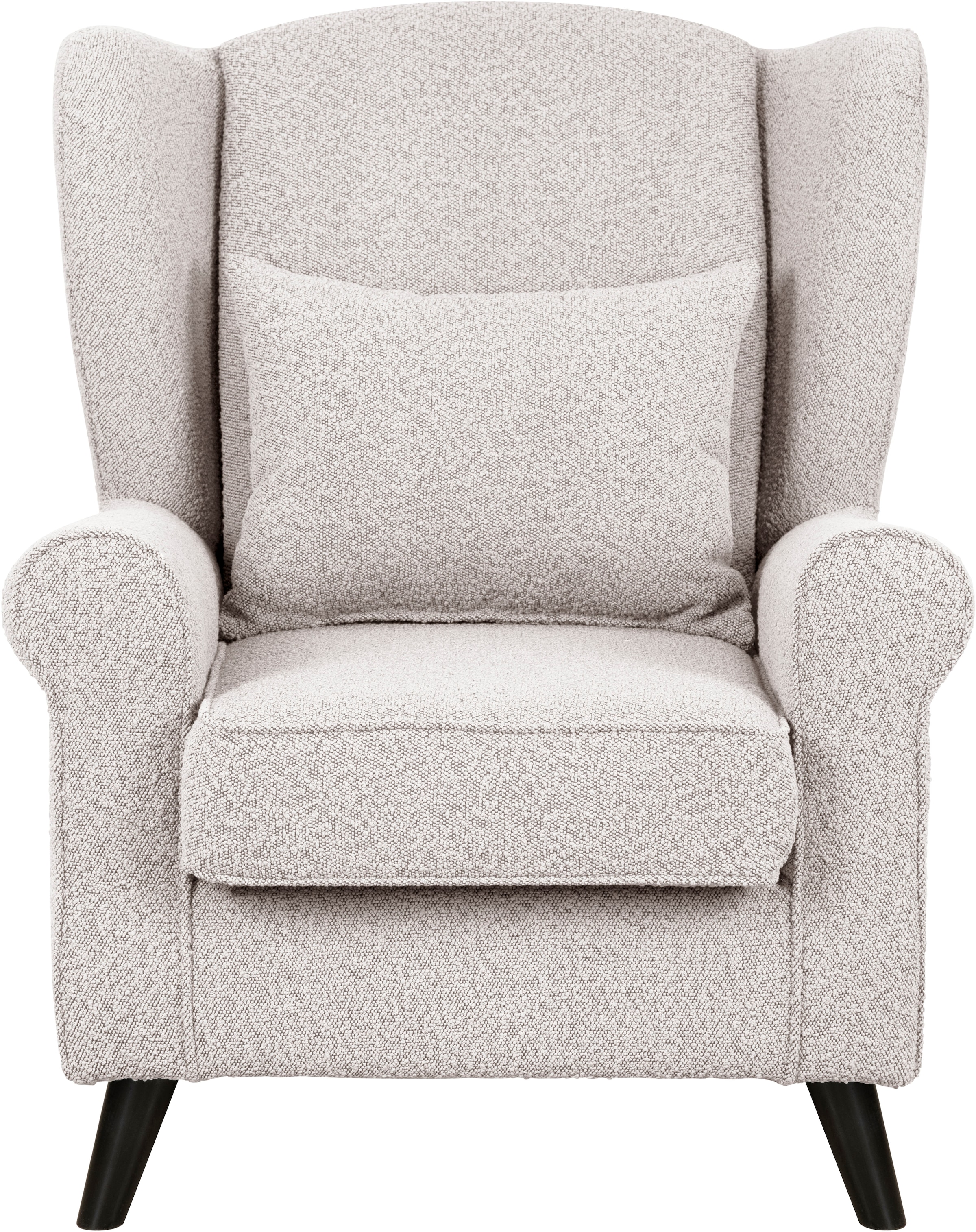 Home affaire Sessel »Ohrensessel CHISTELLE, wahlweise mit Polsterhocker«, mit Wellenunterfederung, Maße: B/T/H: 81/87/99 cm