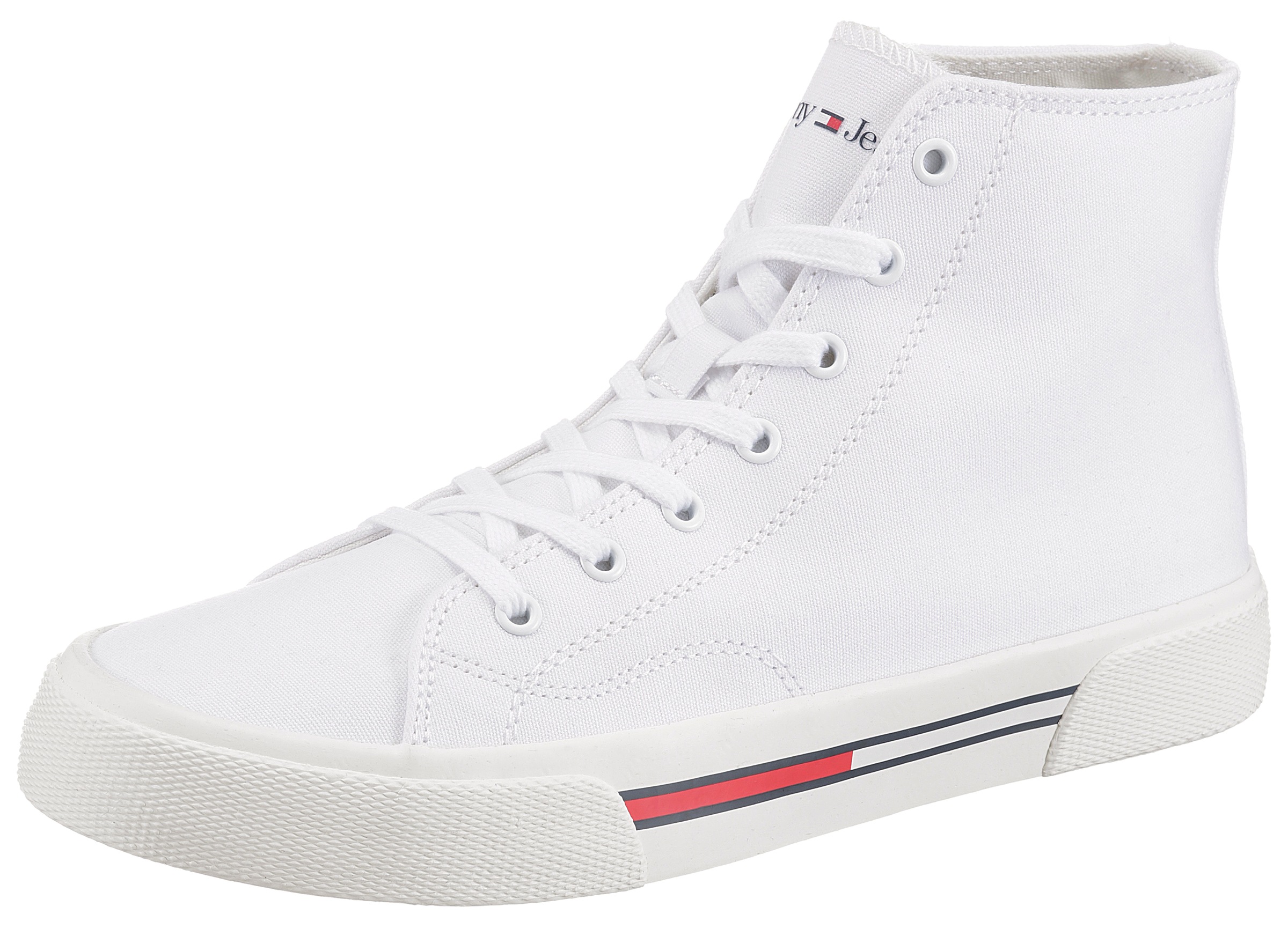 Sneaker »TOMMY JEANS MC WMNS«, mit Flag-Logoprint, Freizeitschuh, Halbschuh, Schnürschuh