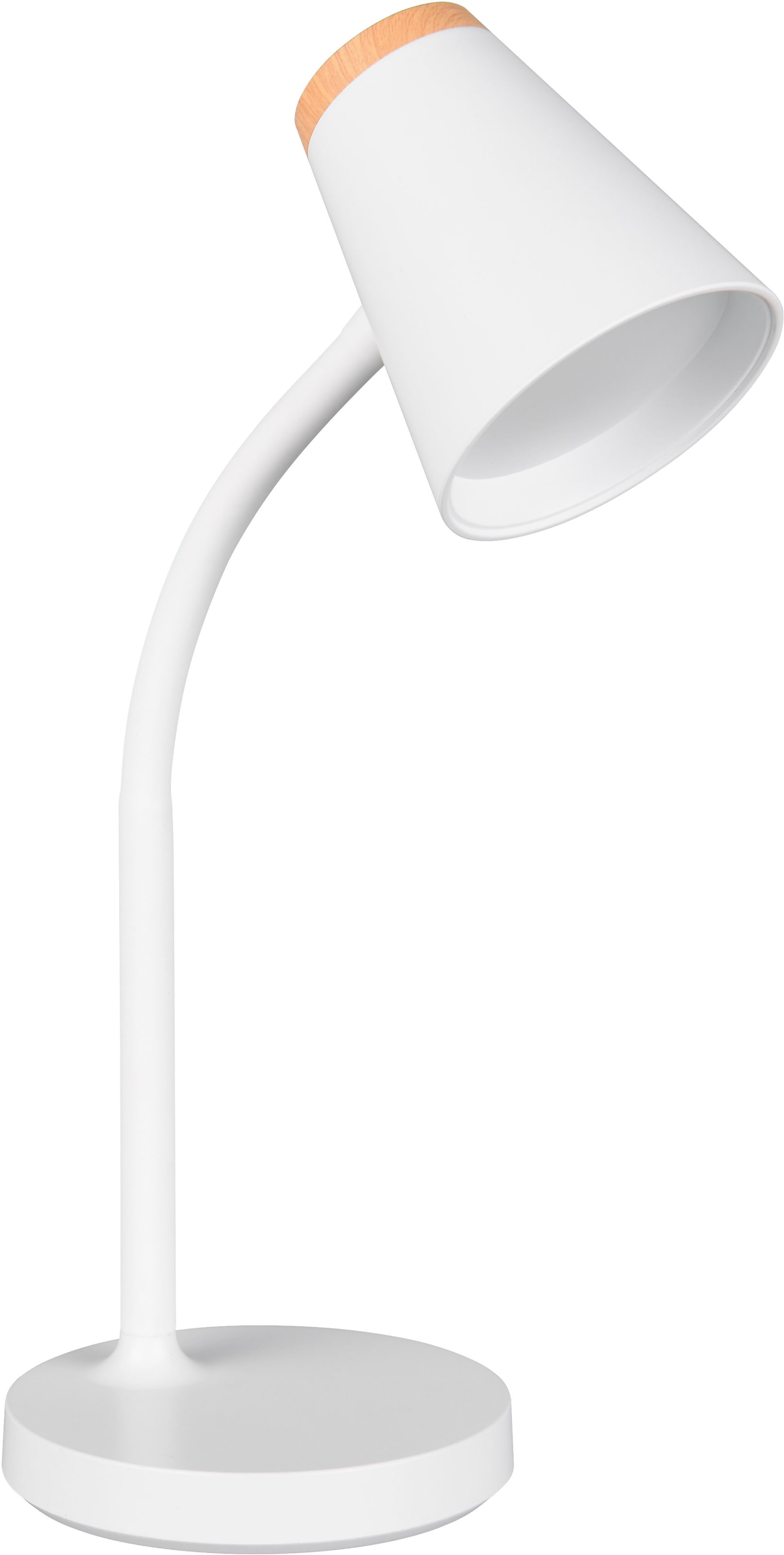 REALITY Leuchten LED Tischleuchte »PONGO, LED Tischleuchte m. Kippschalter, 4,5W 500 Lumen 3000K warmweiß« LED-Board 1 Stk. Warmweiß flexibel verstellbare Leselampe, Schreibtischlampe Höhe 36cm