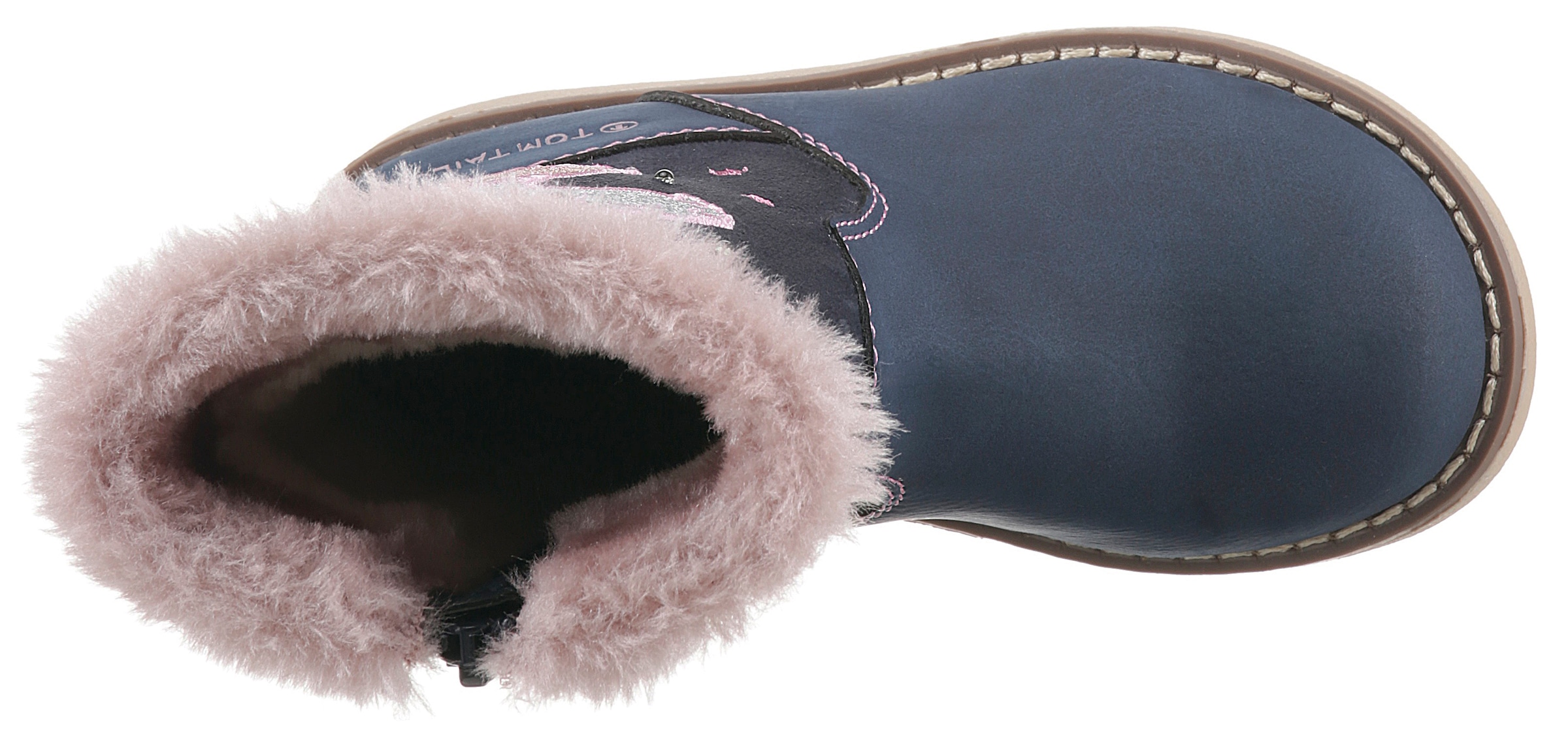 TOM TAILOR Winterstiefel »Blinkschuh«, Langschafttstiefel, Kinderstiefel mit blinkendem Einhornmotiv