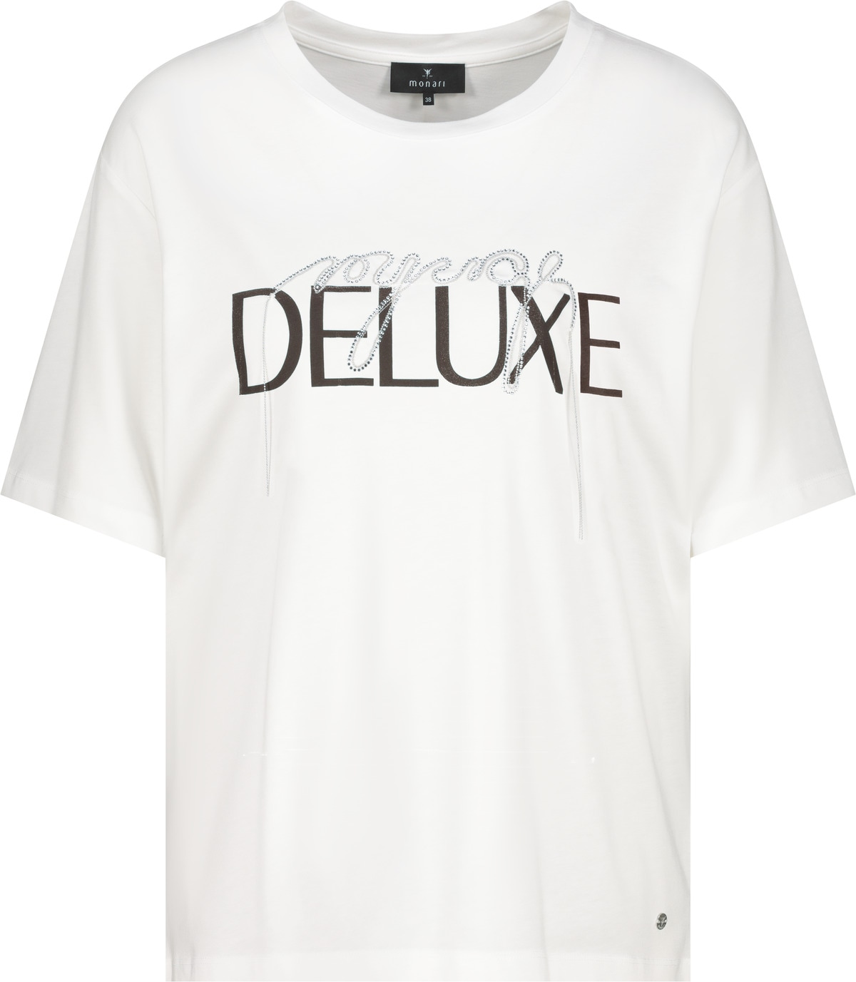 Monari T-Shirt »Shirt Schrift« Regular fit mit Schmuckdetails