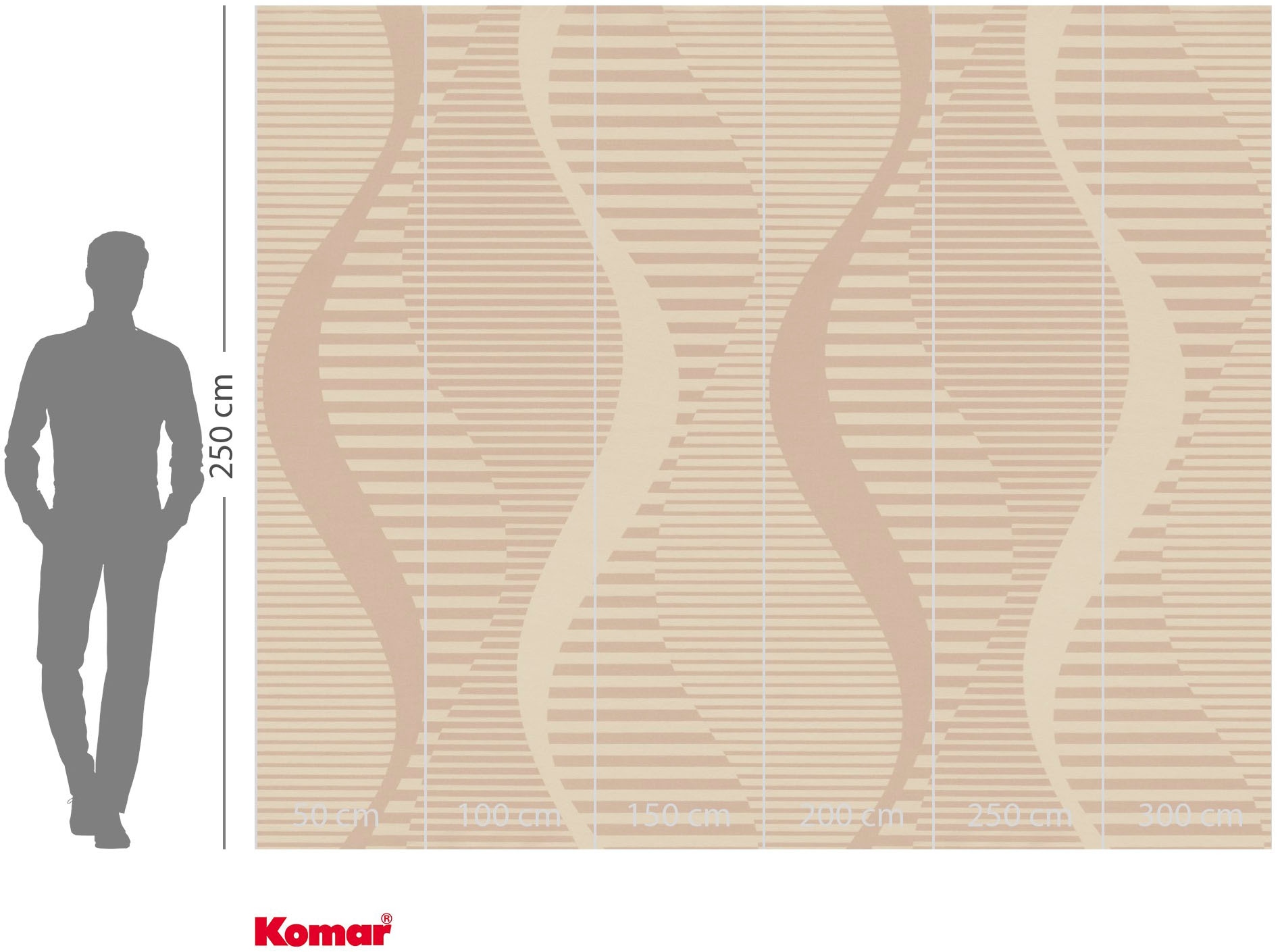 Komar Fototapete »Vlies Fototapete - Pulse Pattern - Größe 300 x 250 cm« Motiv | bedruckt glatt
