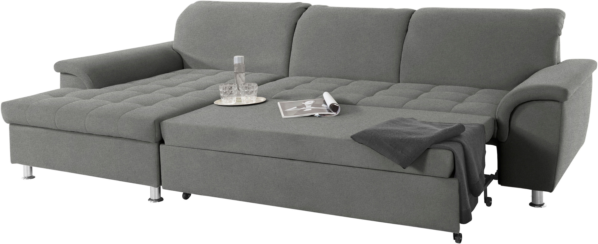 DOMO collection Ecksofa »Franzi L-Form«, wahlweise mit Kopfteilverstellung (dann Tiefe: 170 cm)