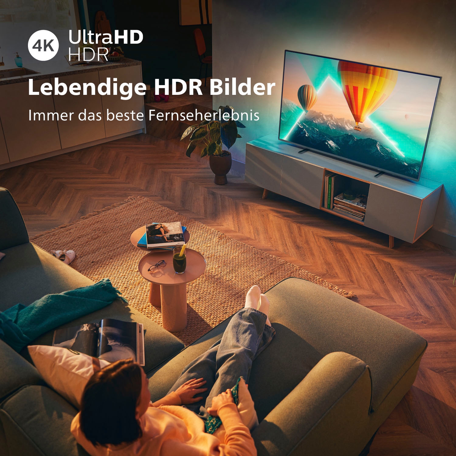 Philips LED-Fernseher »65PUS8107/12«, 4K Ultra HD, Android TV-Smart-TV, Ambilight (3-seitig), HDR10+