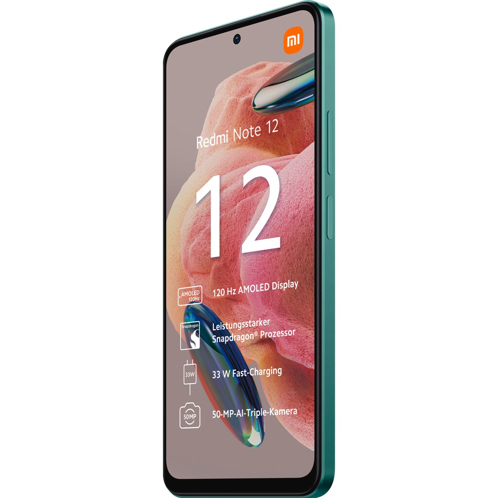 Xiaomi Smartphone »Redmi Note 12 4GB+128GB«, Grün, 16,94 cm/6,67 Zoll, 128 GB Speicherplatz, 50 MP Kamera
