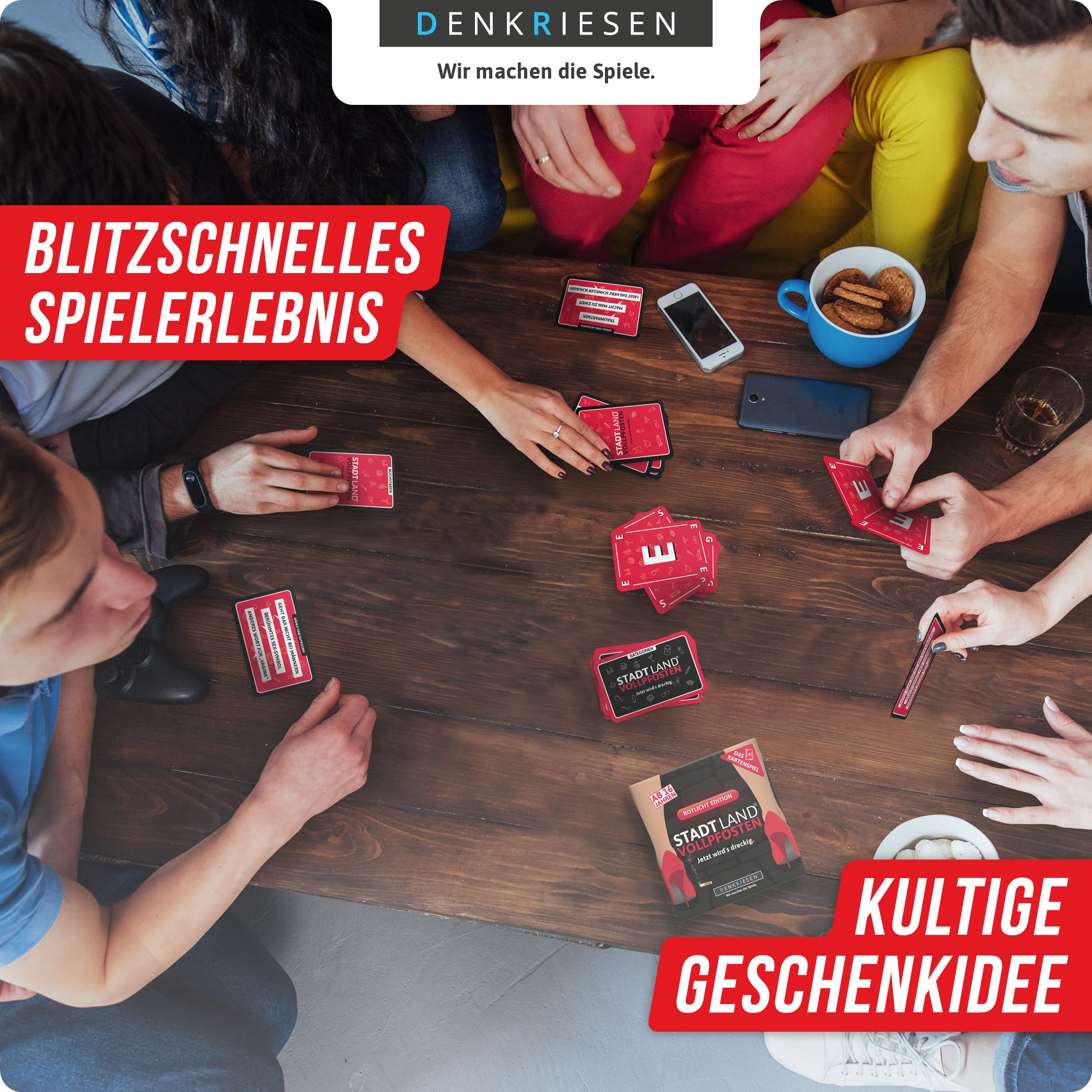 Denkriesen Spiel »Stadt Land Vollpfosten, Rotlicht Edition« Made in Germany