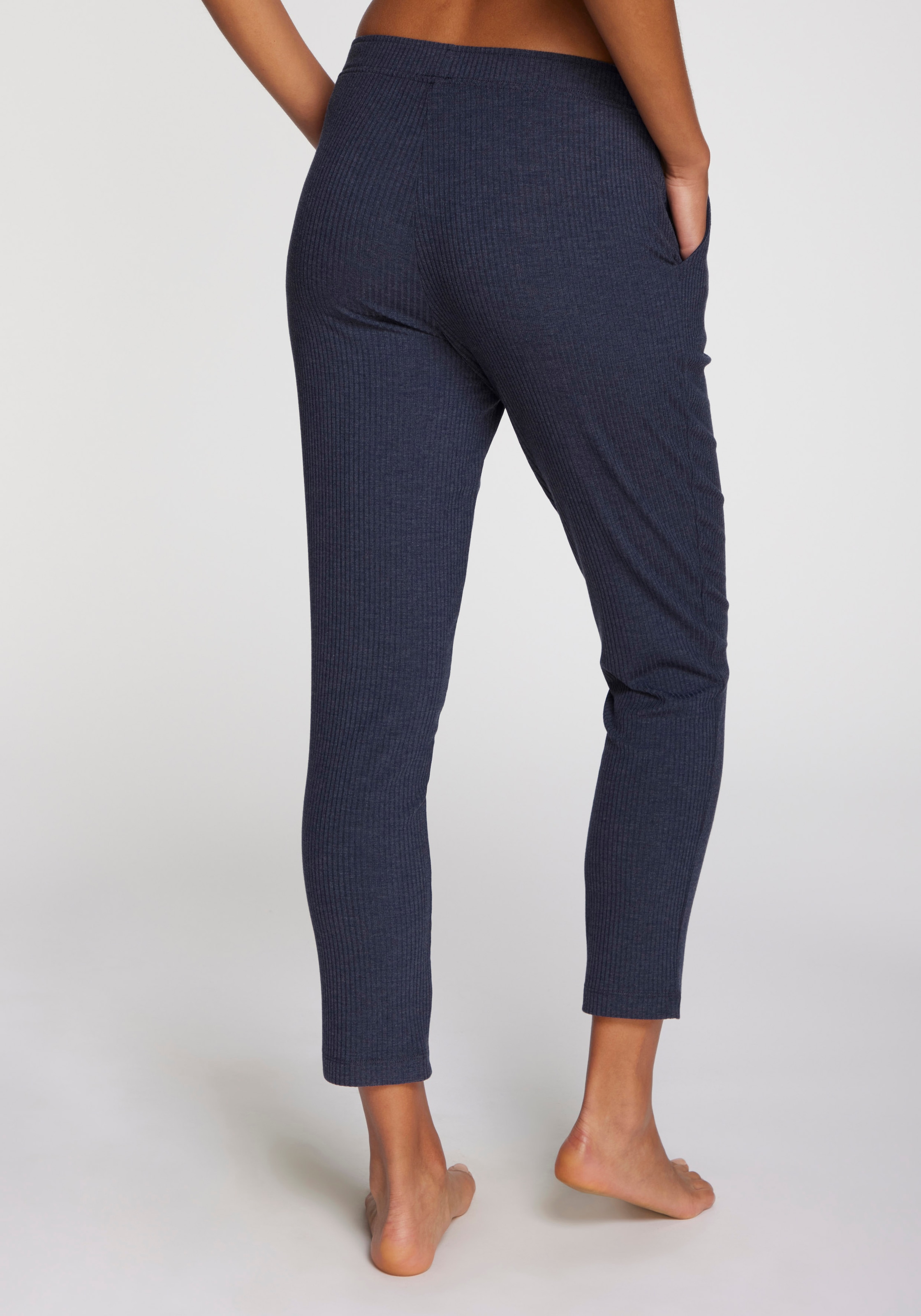 s.Oliver Pyjamahose, Aus weicher Rippqualität