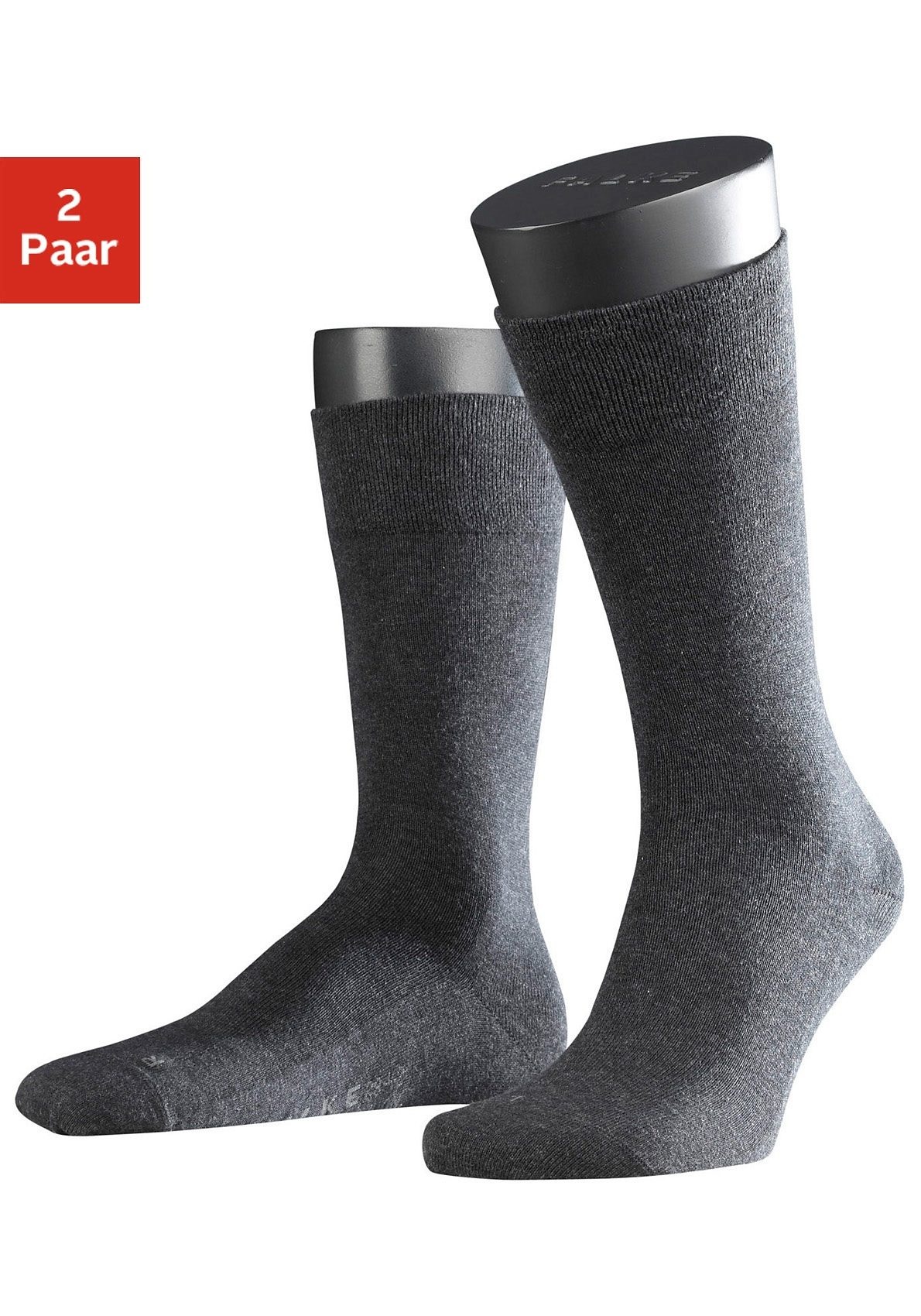 FALKE Socken »Sensitive London«, (2 Paar), mit sensitve Bündchen ohne Gummi  bei ♕