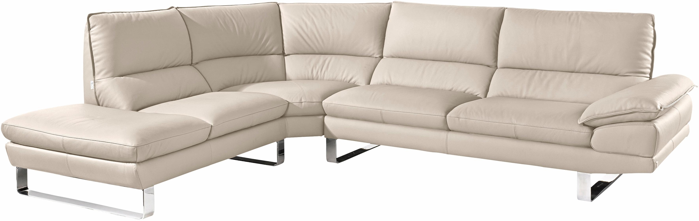 CALIA ITALIA Ecksofa »Dave, italienisches Designsofa mit erstklassigem Sitzkomfort, L-Form« mit tollen Lederbezügen