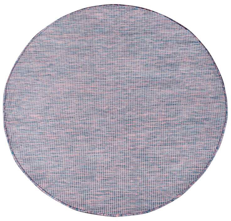 Carpet City Outdoorteppich »PALM2778«, rund, 5 mm Höhe, Wetterfest & UV-beständig, für Balkon, Terrasse, Küche, flach gewebt